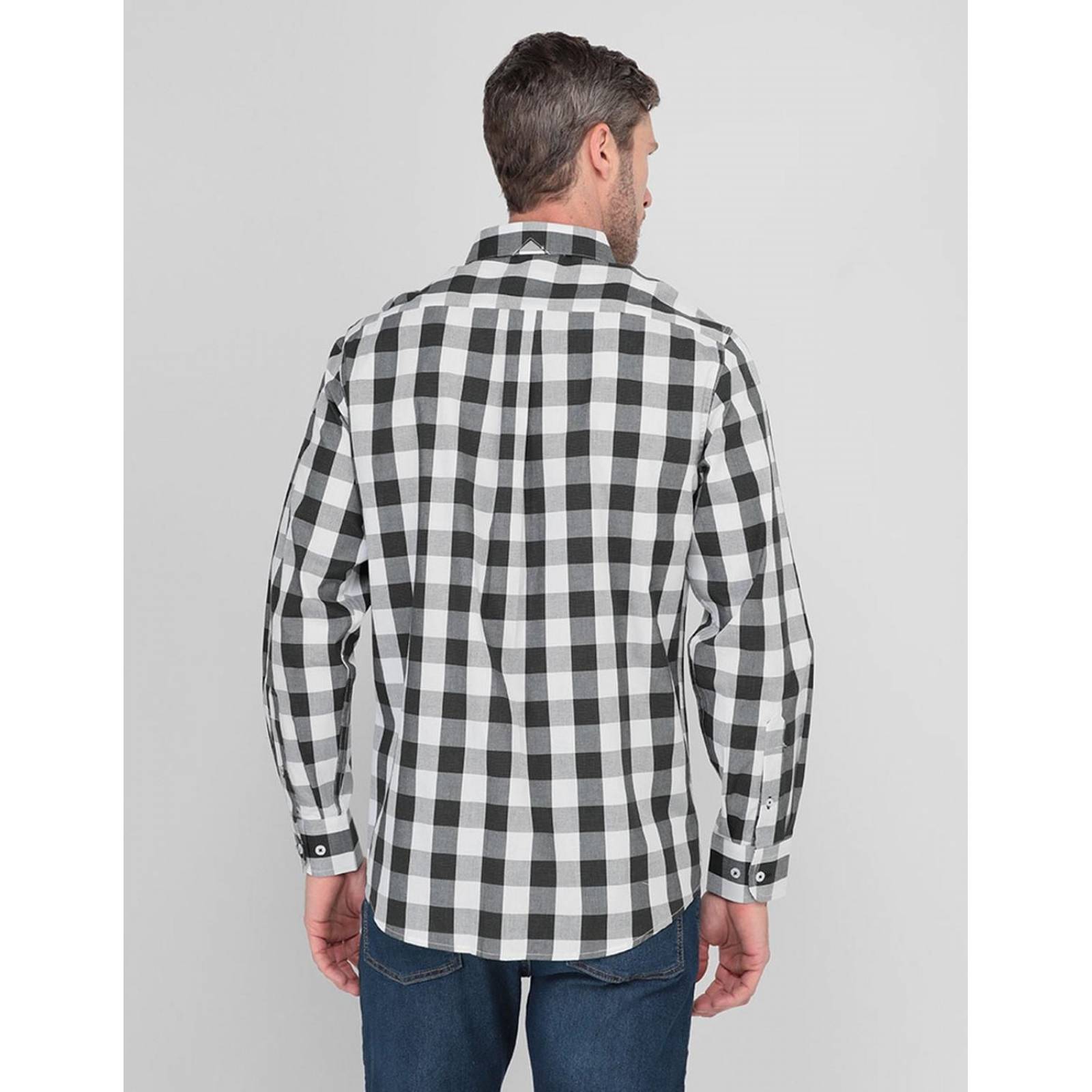 Camisa casual Regent Street de algodón manga larga Negro G 