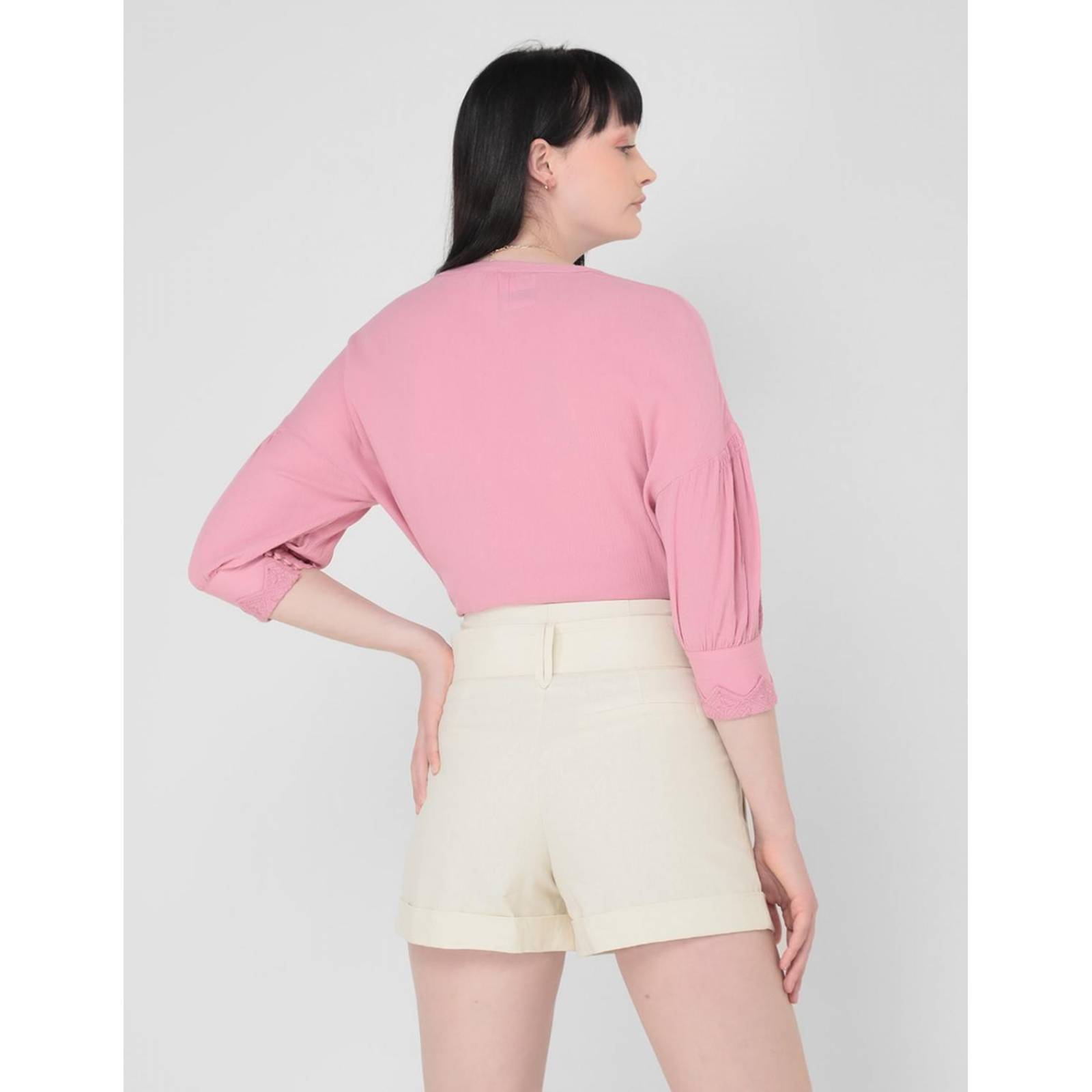 Blusa casual Petite Studio manga 3/4 oara mujer Rosa M 