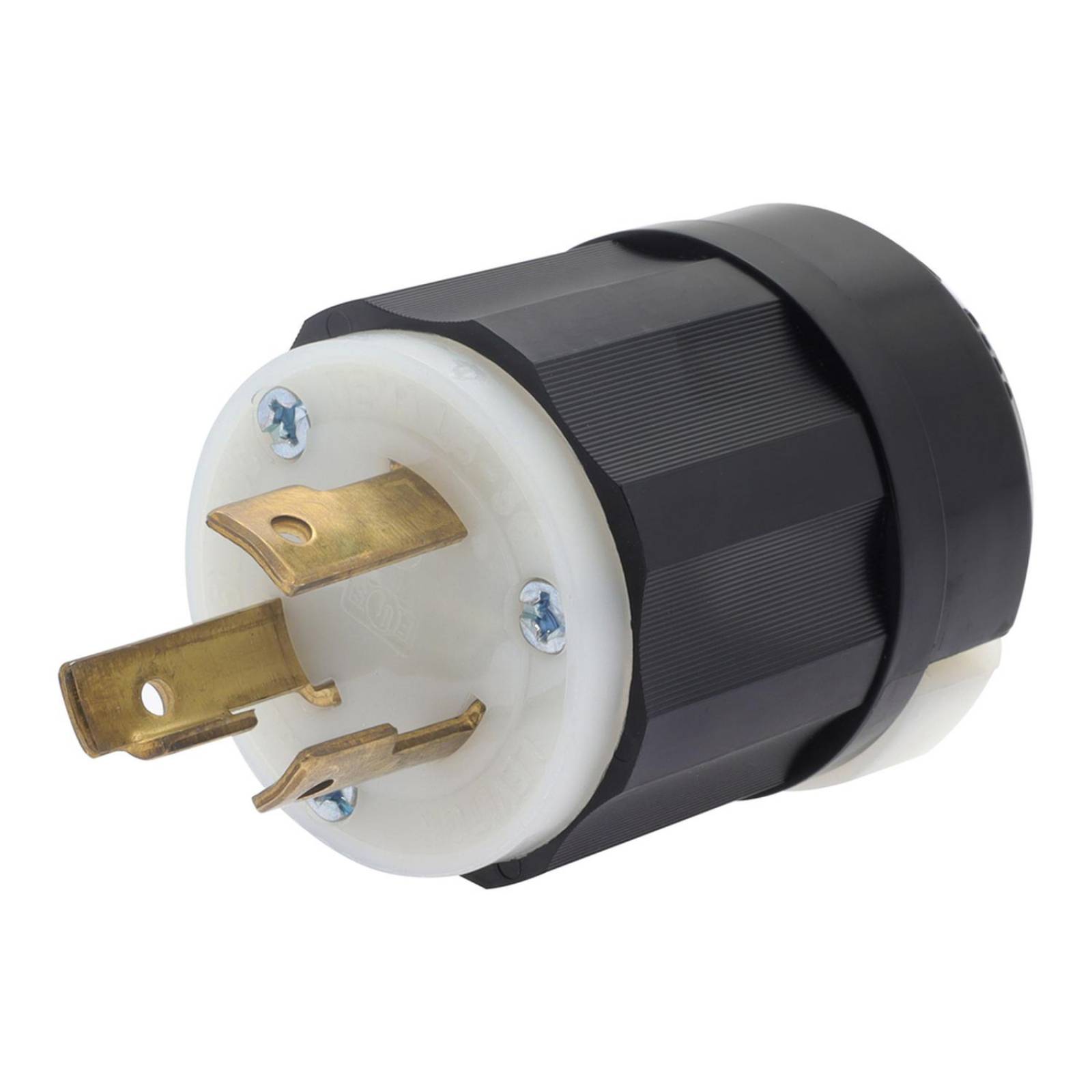 Clavija con seguro 9 x 5.1 cm negro leviton 