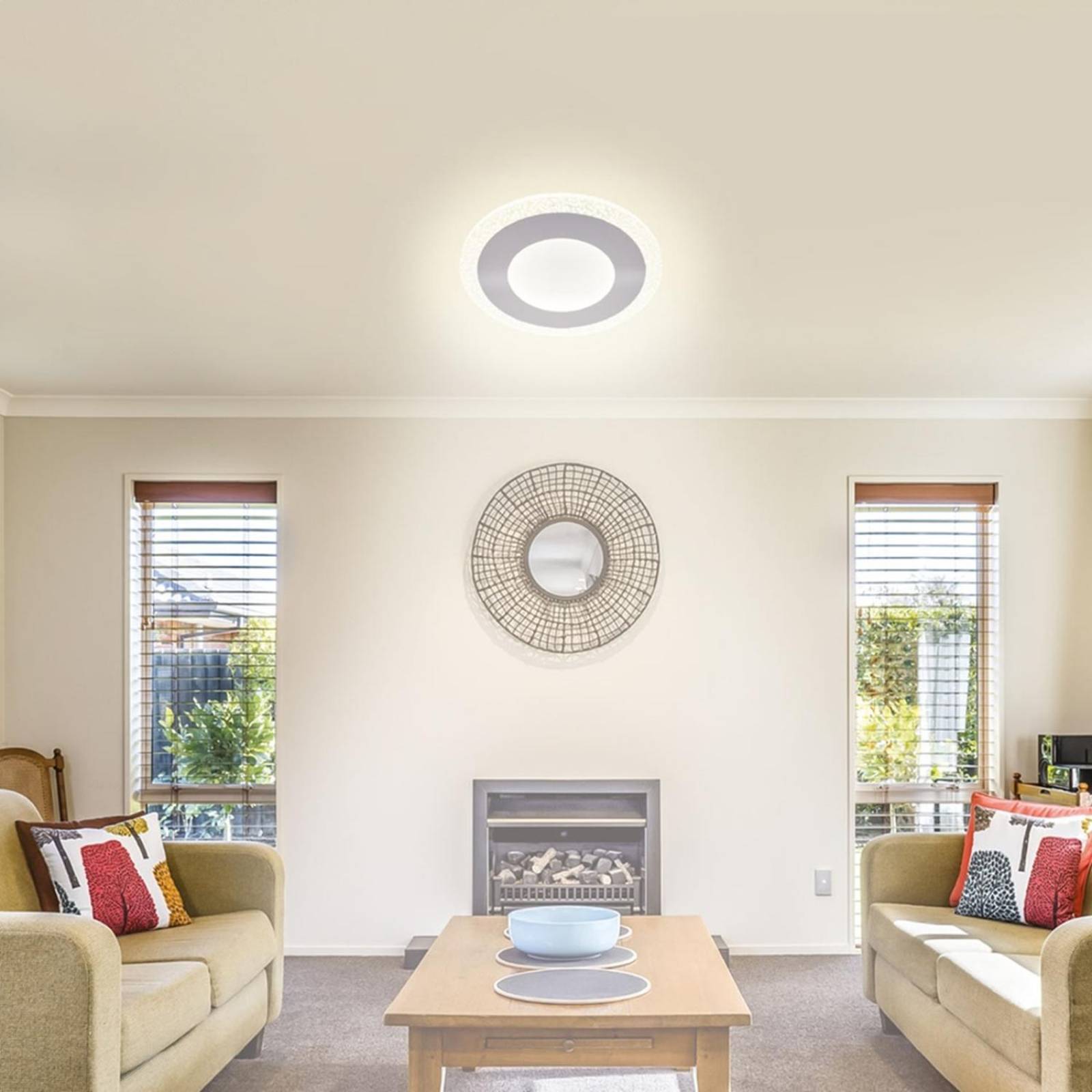 Lámpara plafón de techo led 4 x 30 cm blanco