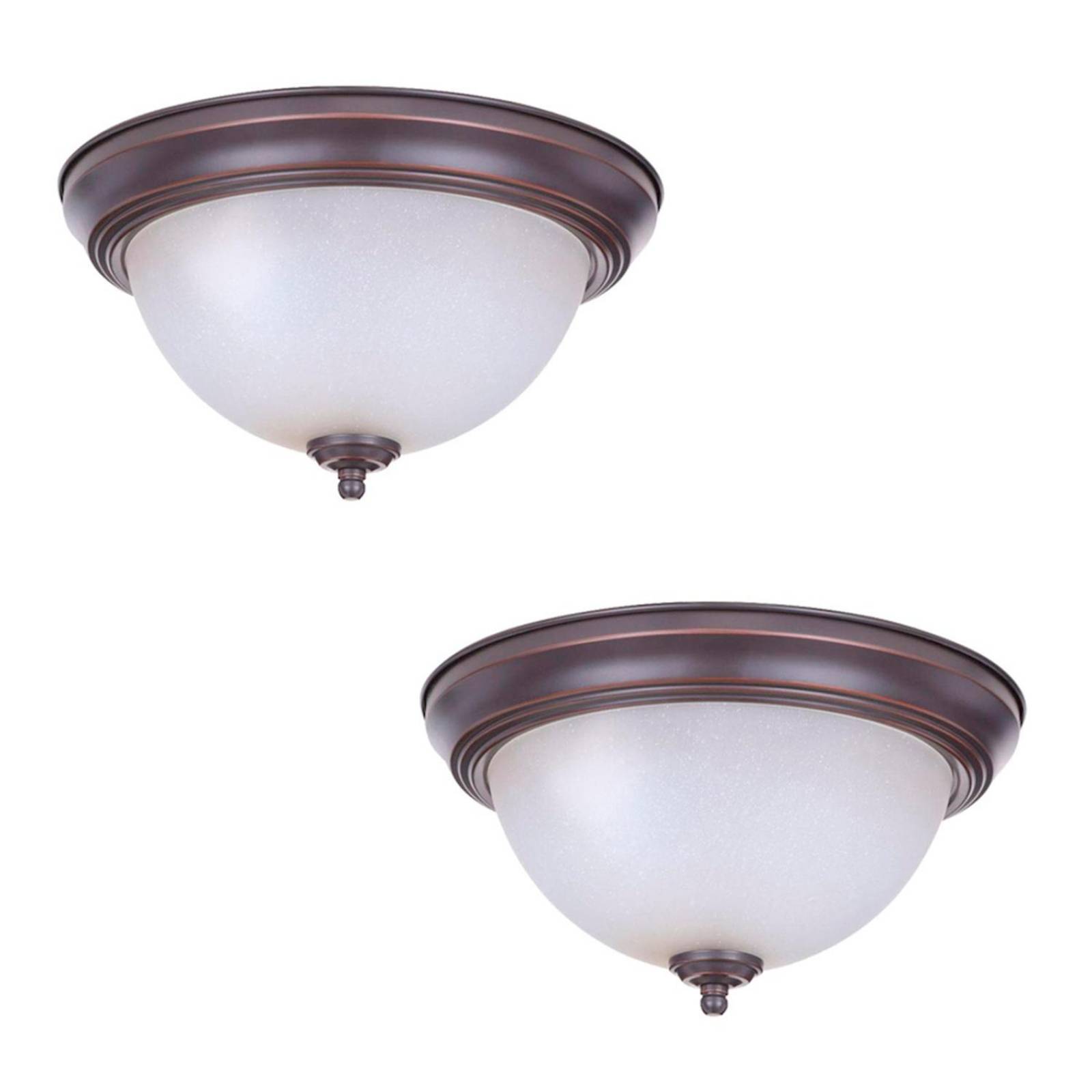 Lámpara de techo led de 14.6 x 27.94 cm bronce 2 piezas 