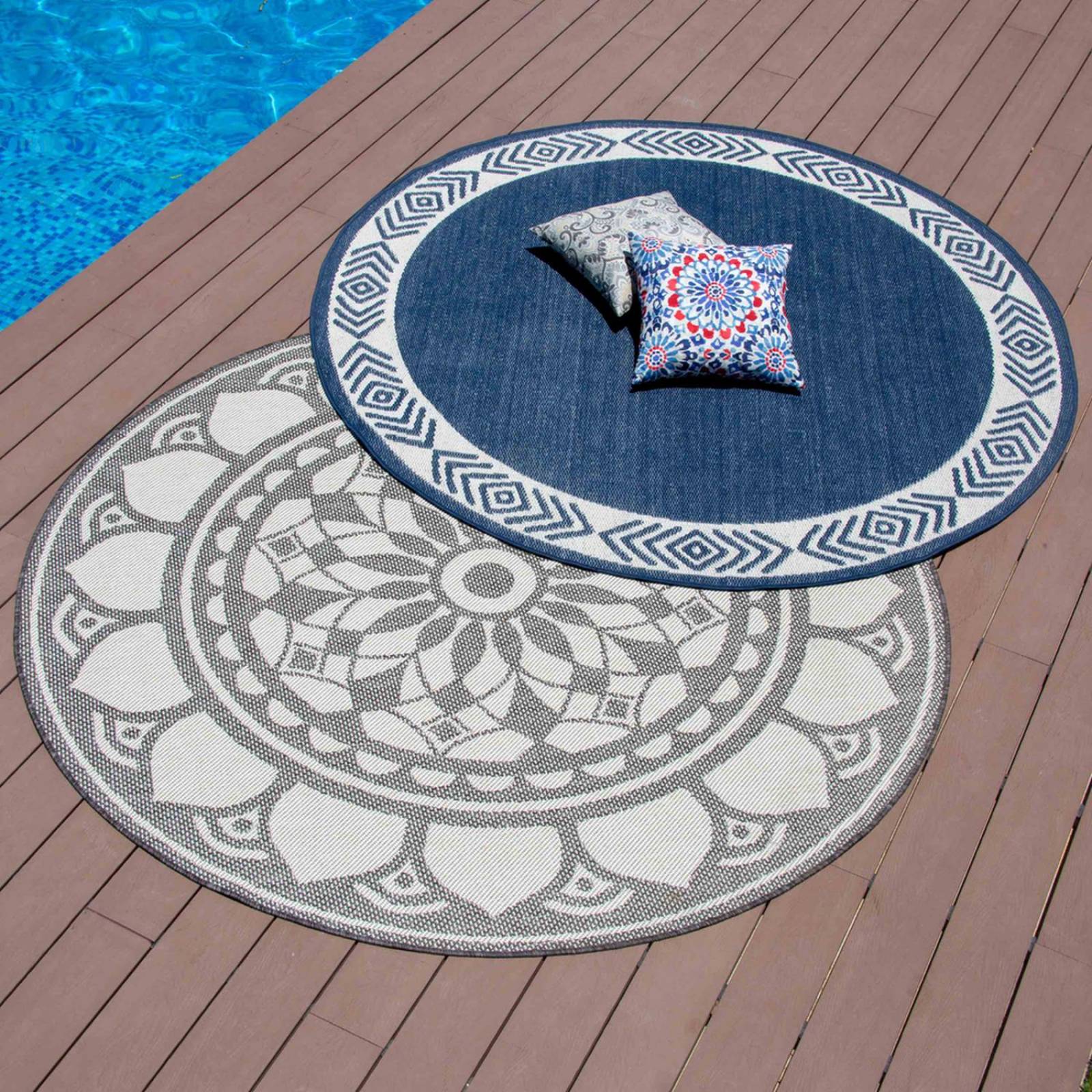 Tapete de exterior redondo roma 198 cm 