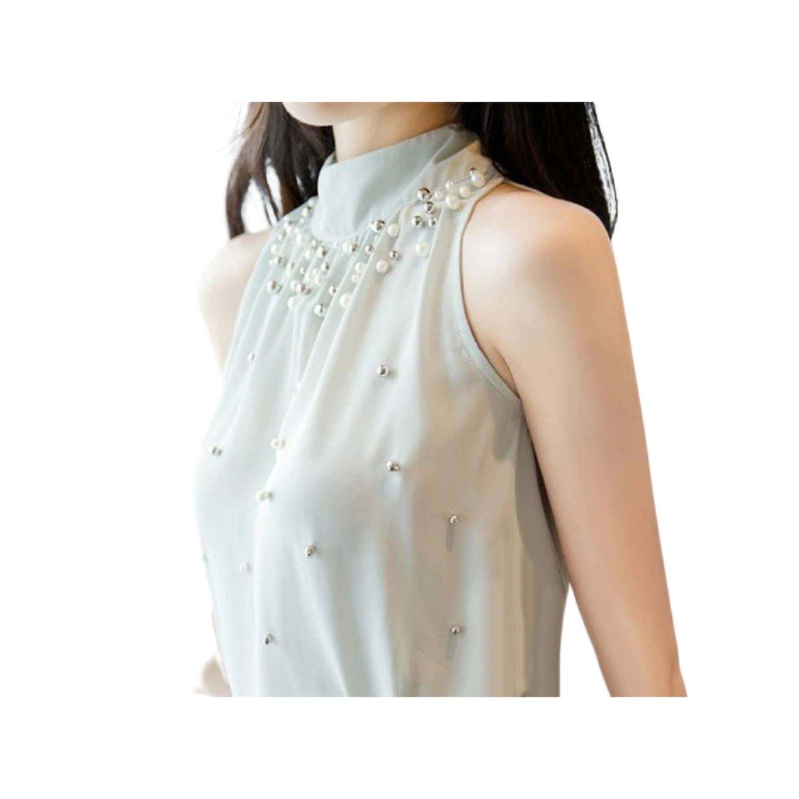 Blusa Top Elegante Sin Mangas Para Mujer M-154 