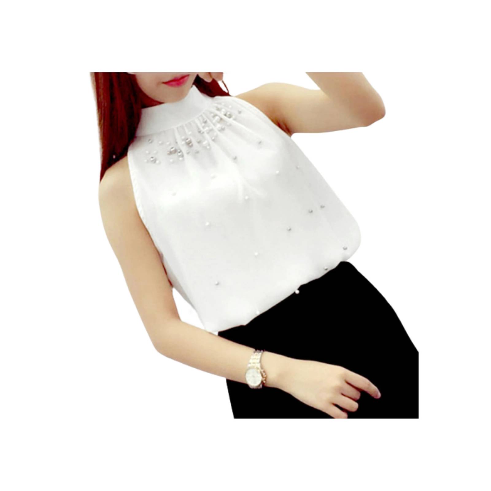 Blusa Top Elegante Sin Mangas Para Mujer M-154 