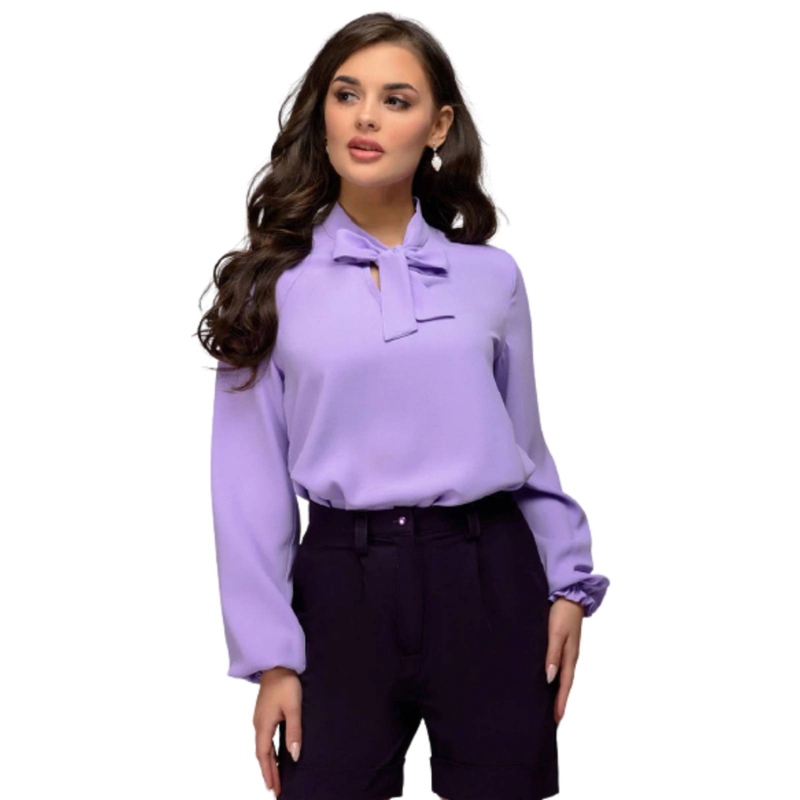 Elegante Blusa Para Dama Diseño De Moño En Cuello Mpb-532