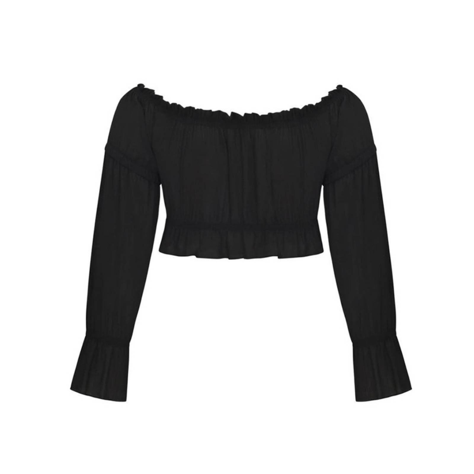 Crop Top Manga Larga Para Mujer M-062 