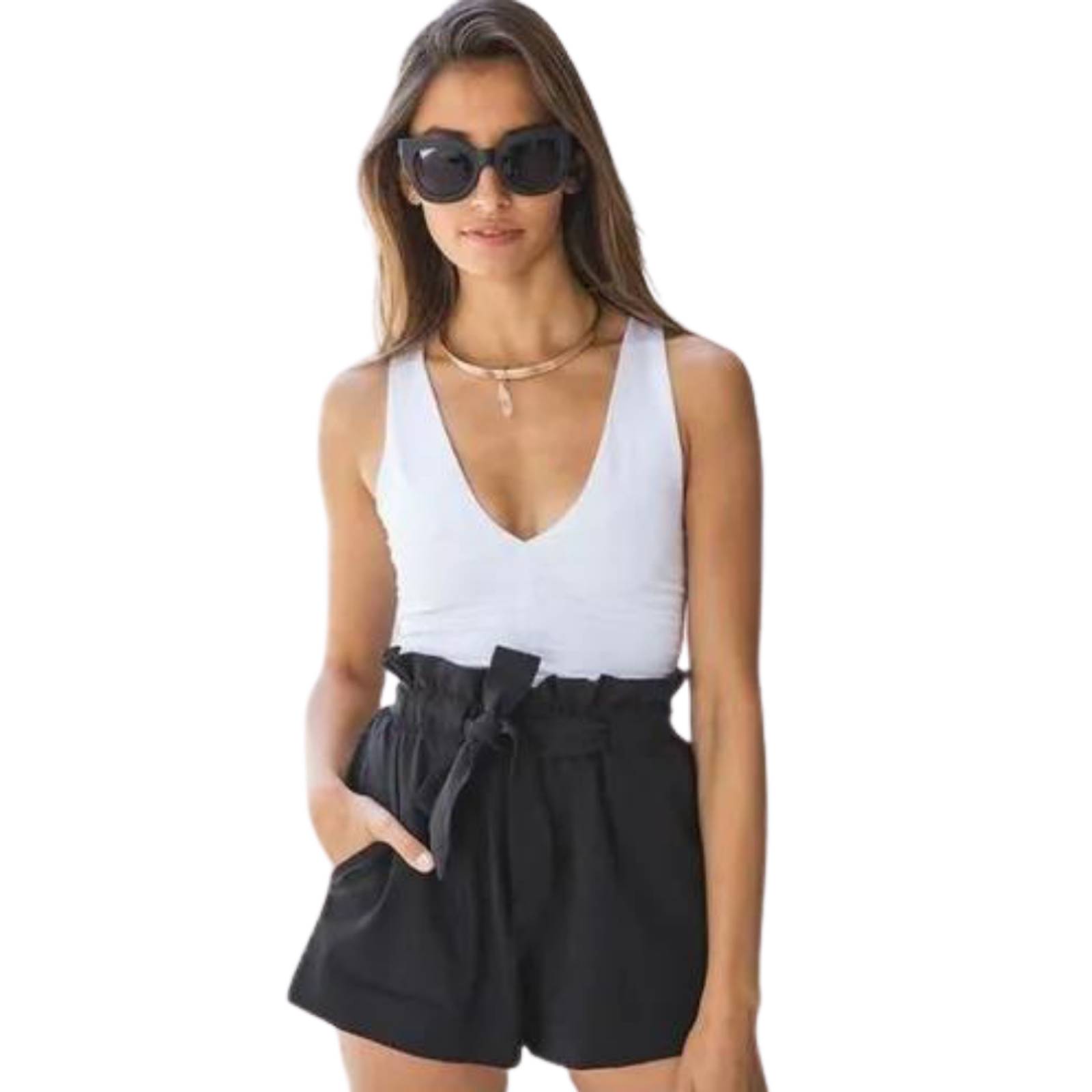 Short A La Cintura Con Moño Para Dama Casual Chic Mpb-553 