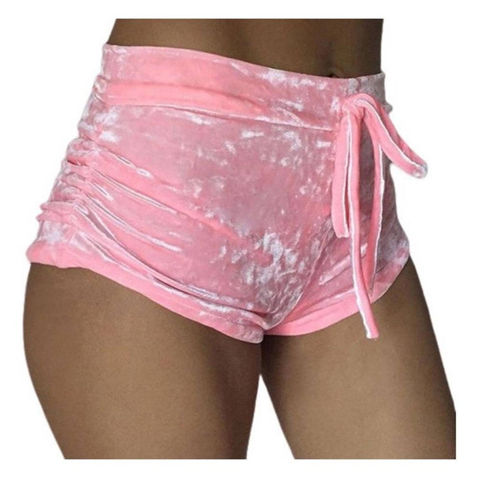 2 Shorts De Terciopelo Tela Suave Para Mujer