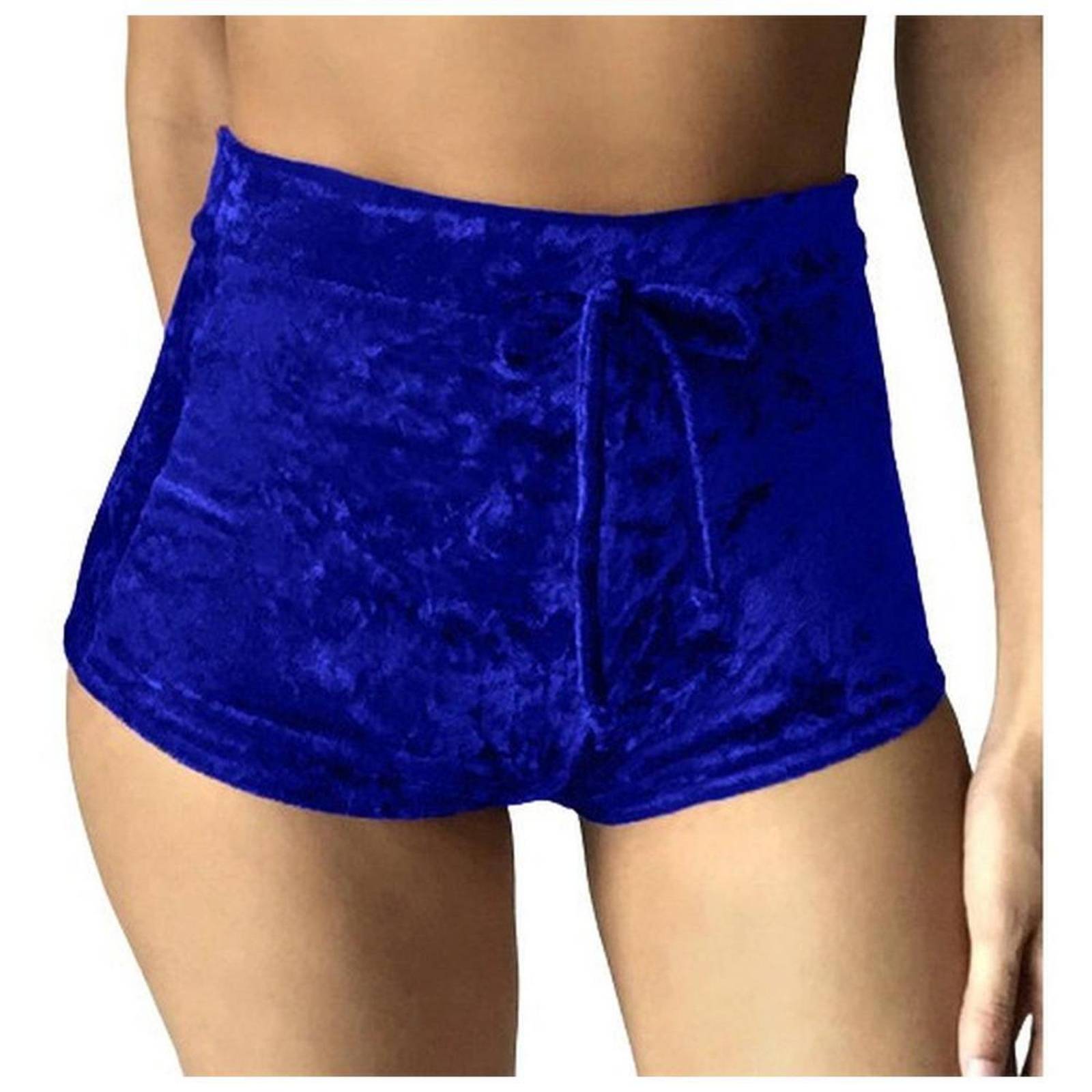 2 Shorts De Terciopelo Tela Suave Para Mujer
