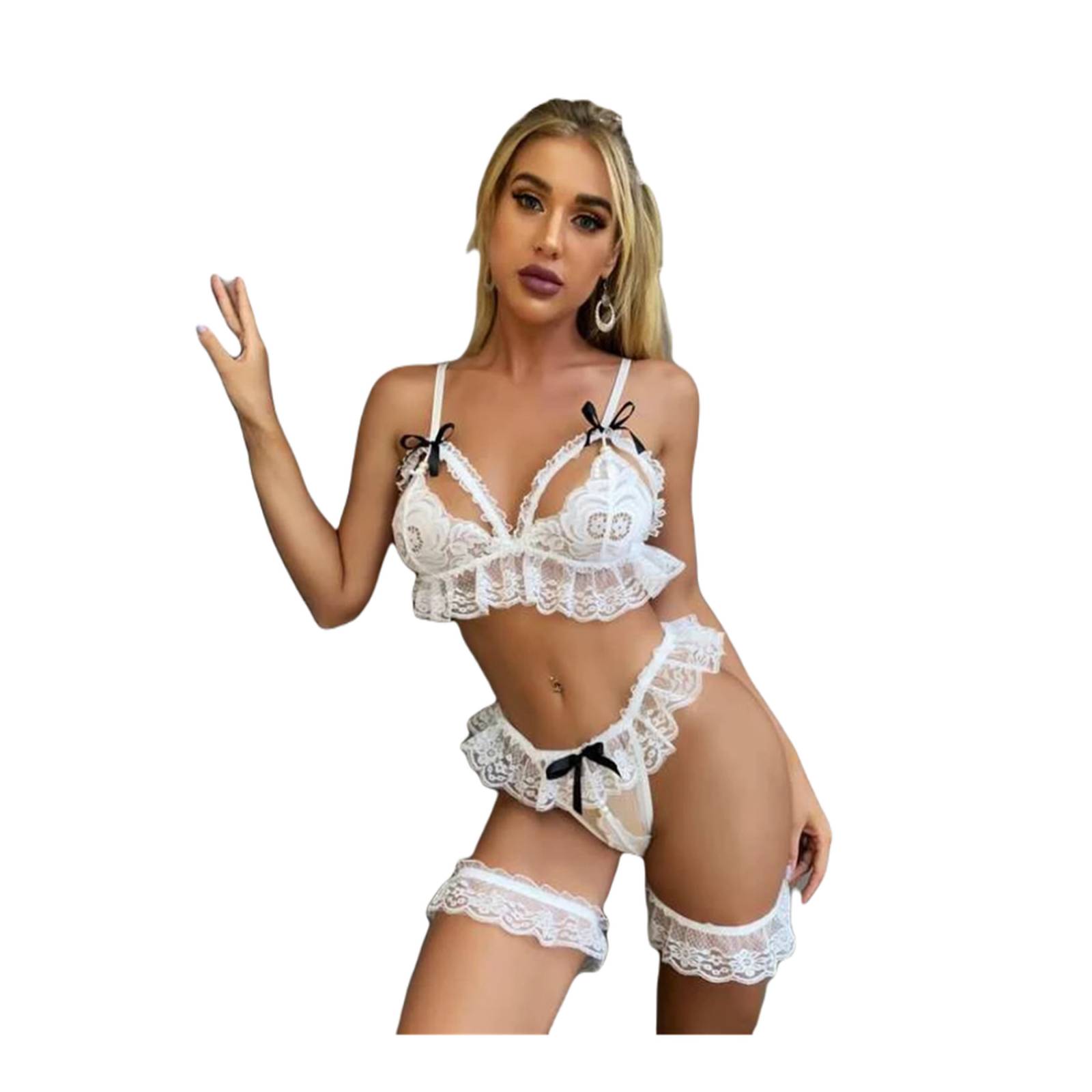 Conjunto Lencería Erótica Sexy De Encaje Para Mujer M-608 