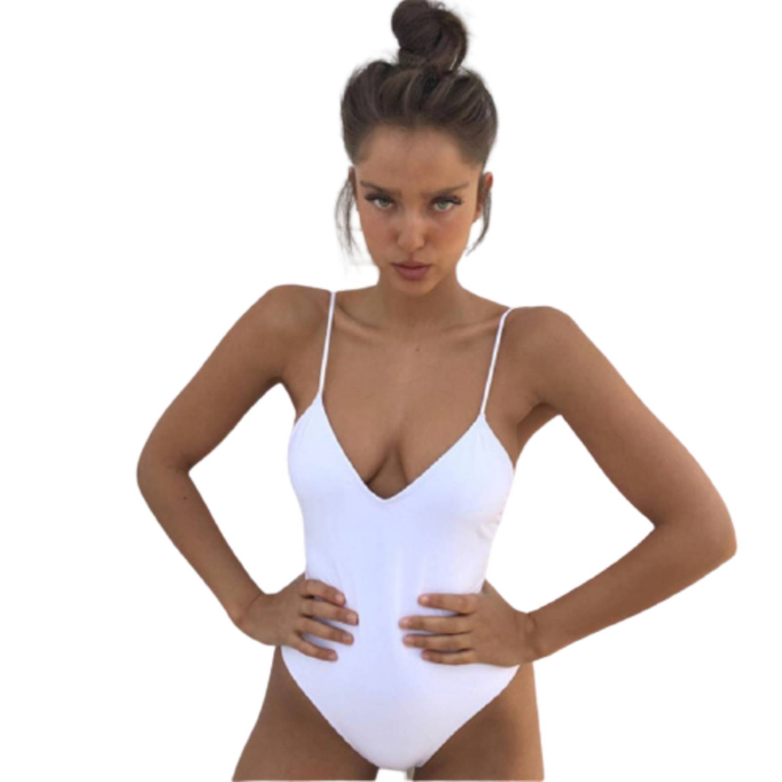 Traje De Baño Una Pieza Espalda Descubierta Para Mujer M-008 