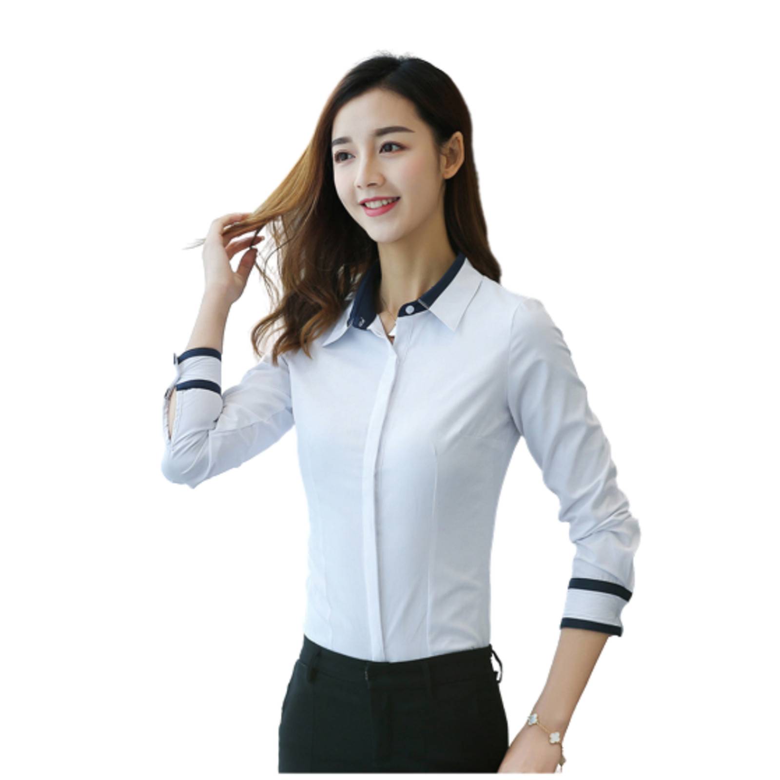 Blusa Camisa Oficina Para Mujer Manga Larga M-210 