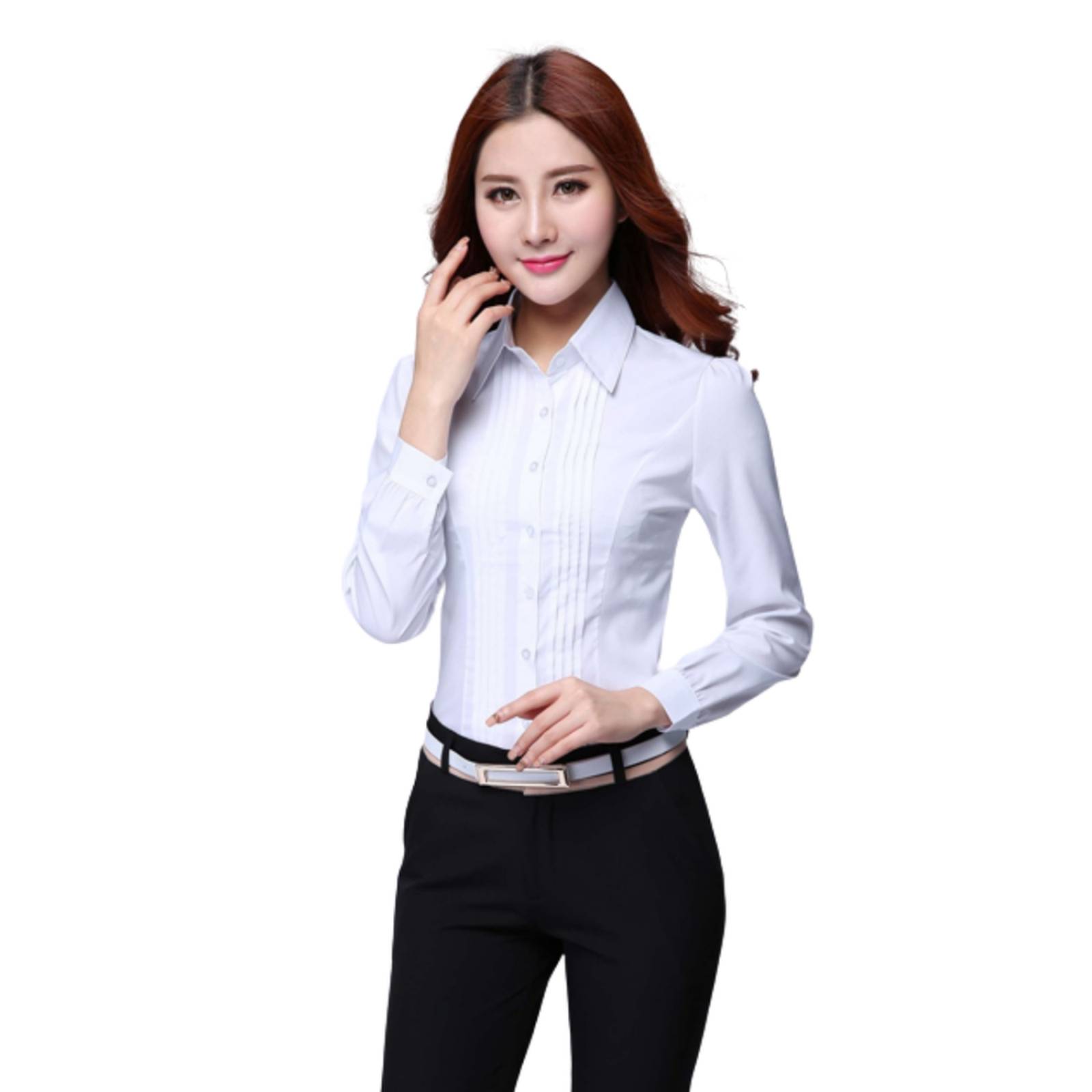 Blusa Camisa Oficina Para Mujer Manga Larga M-210 