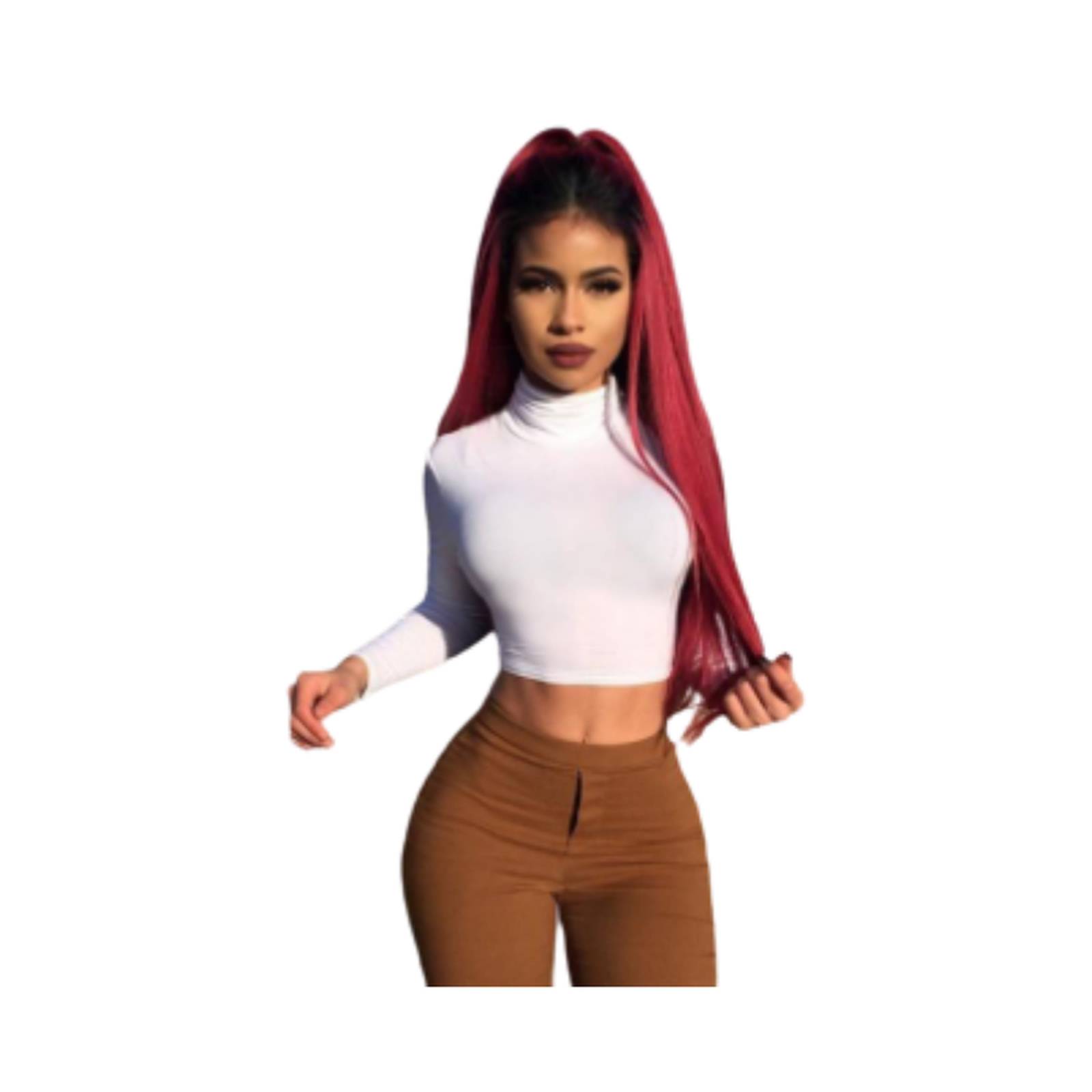 Blusa Top Sexy De Manga Larga Con Espalda Descubierta M-228 