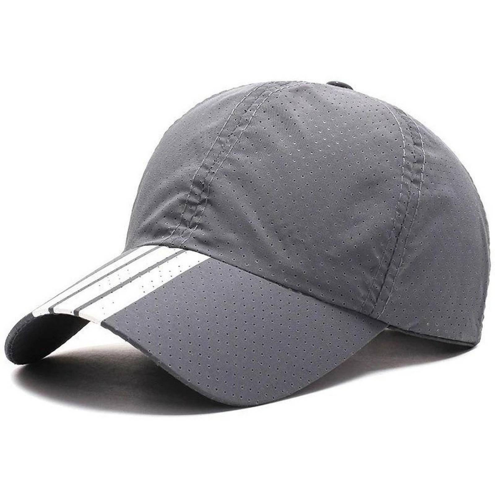 Gorra Deportiva Ajustable Con Líneas A-031 Gris oscuro