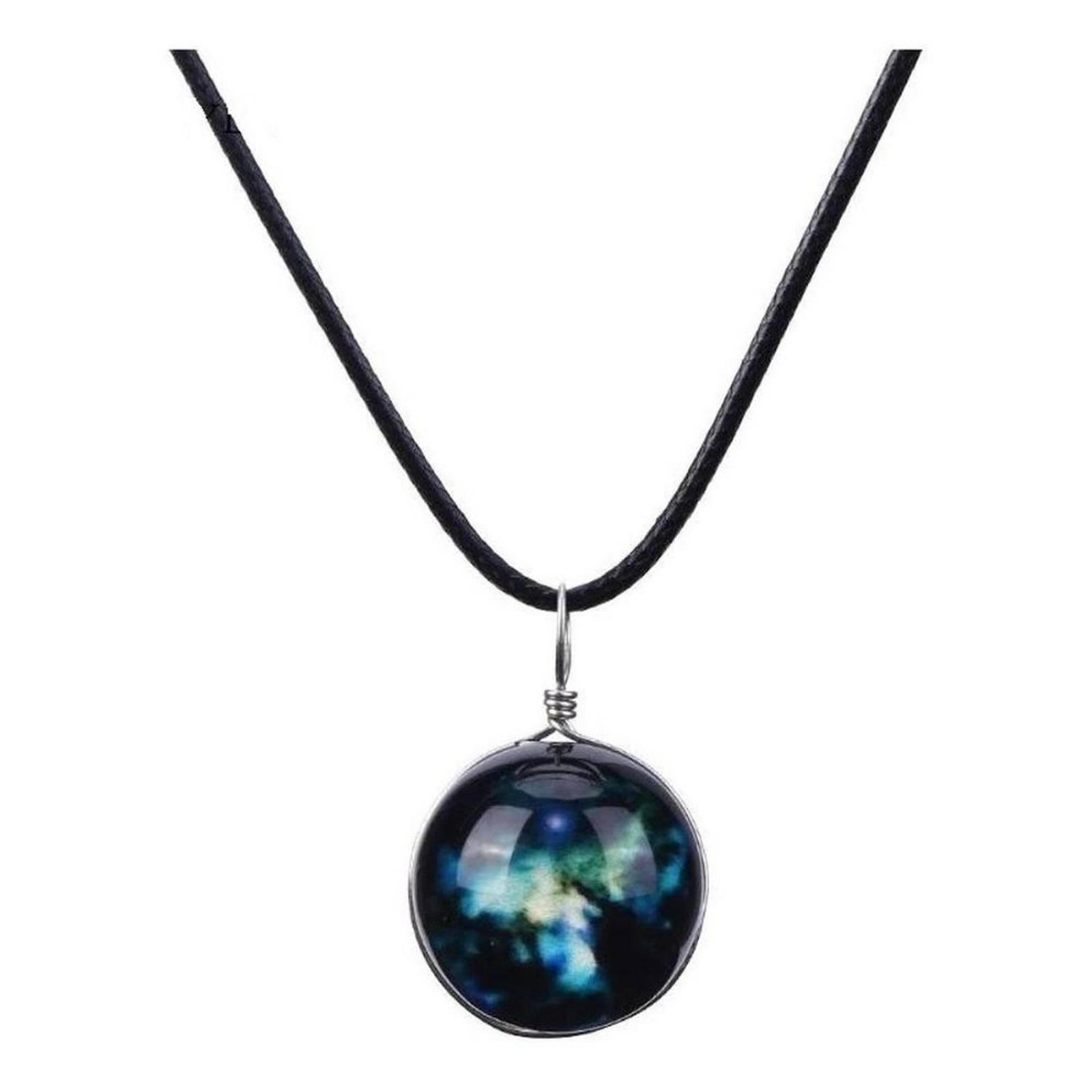 Collar Cristal Universo Esfera 20mm Fluorescentes Mpb-282 Naranja