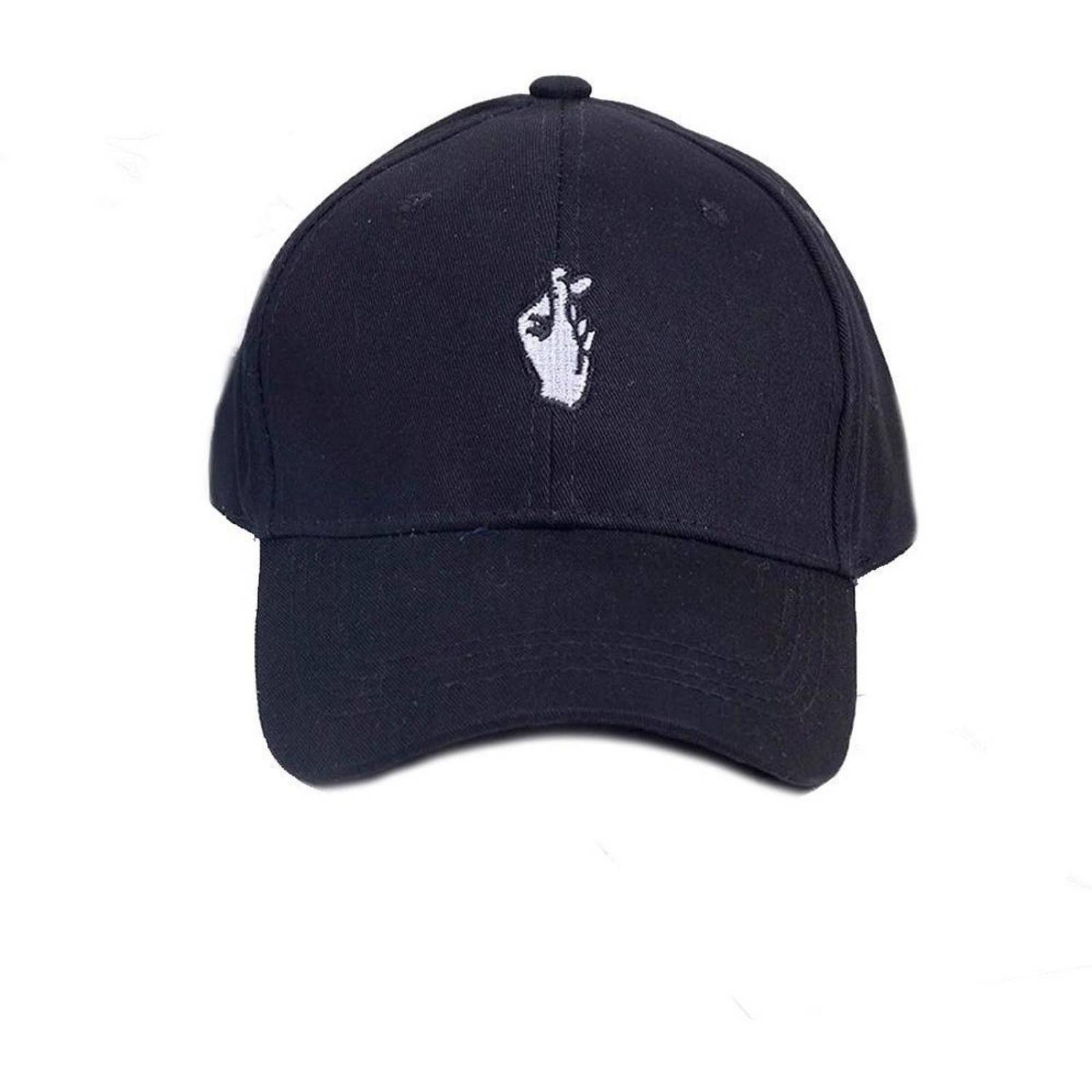 Gorra Bordado Kpop Seña Amor Corazón Coreano A-058 Negro