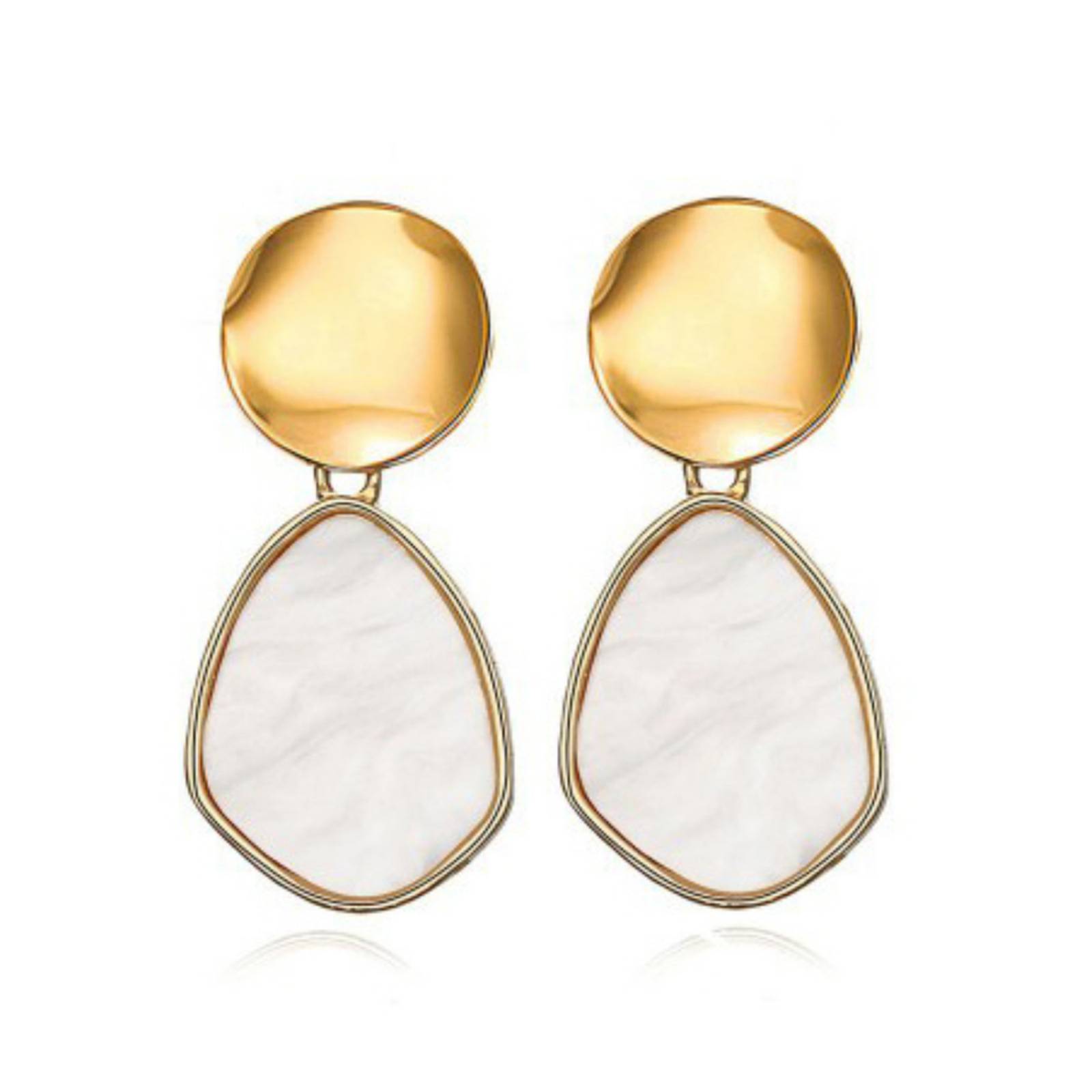 Elegantes Aretes Geométricos De Tendencia Mpb-467 Dorado EZ298-2