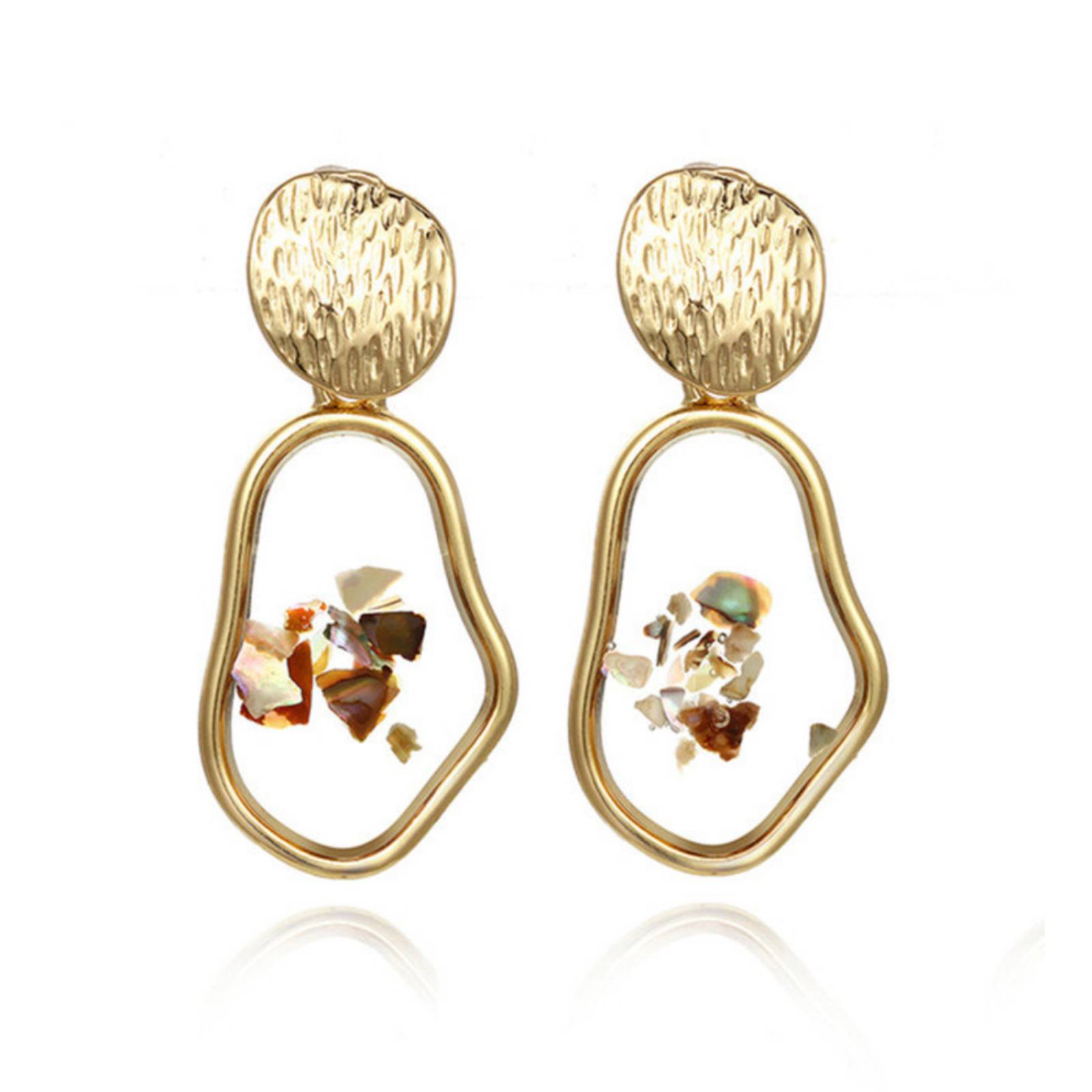 Elegantes Aretes Geométricos De Tendencia Mpb-467 Dorado EZ2987-1