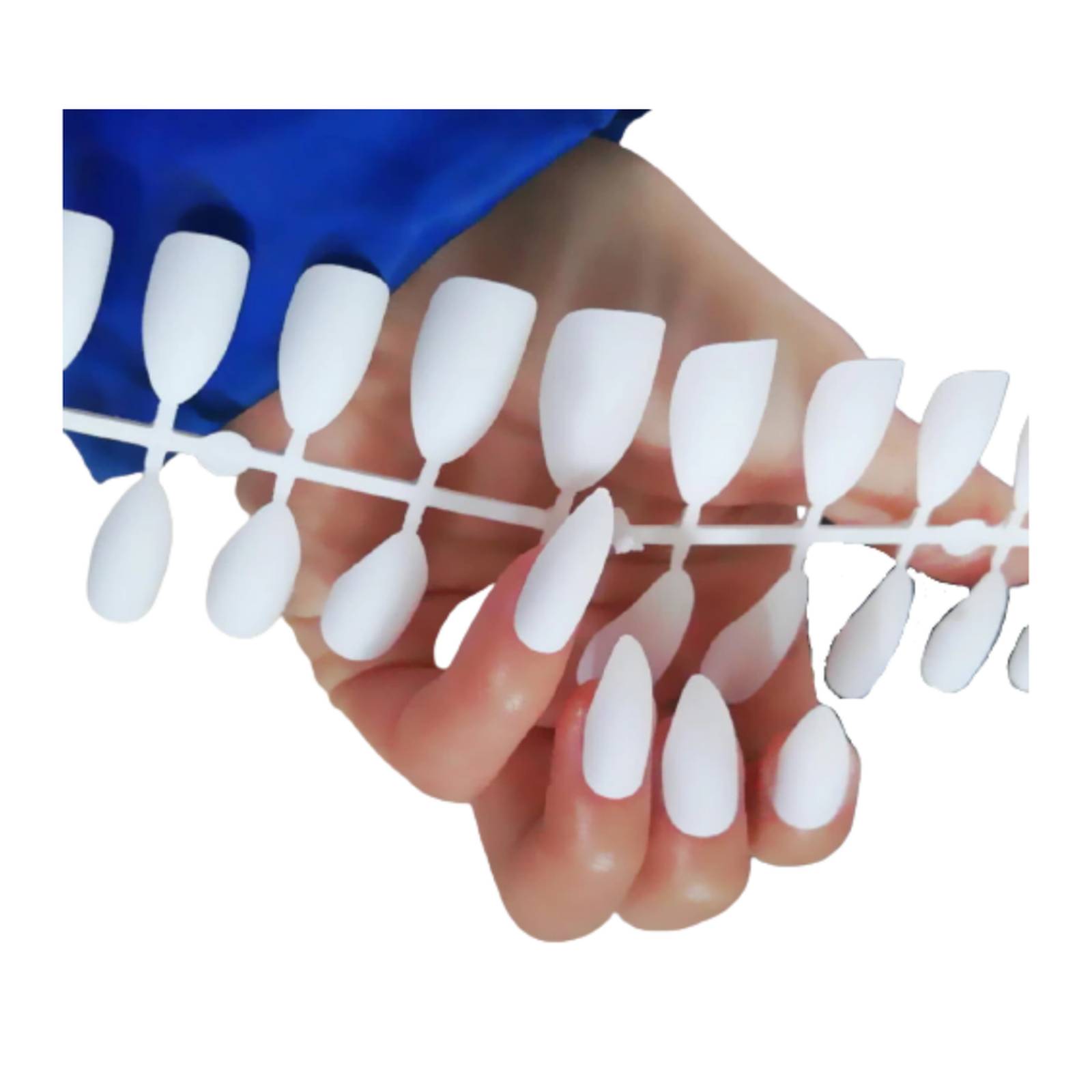 Uñas Postizas Largas Manicure Colores Mate 24 uds M-409 Multicolor