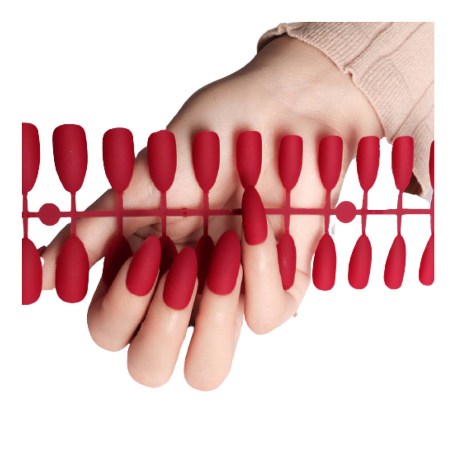 Uñas Postizas Largas Manicure Colores Mate 24 uds M-409 Multicolor