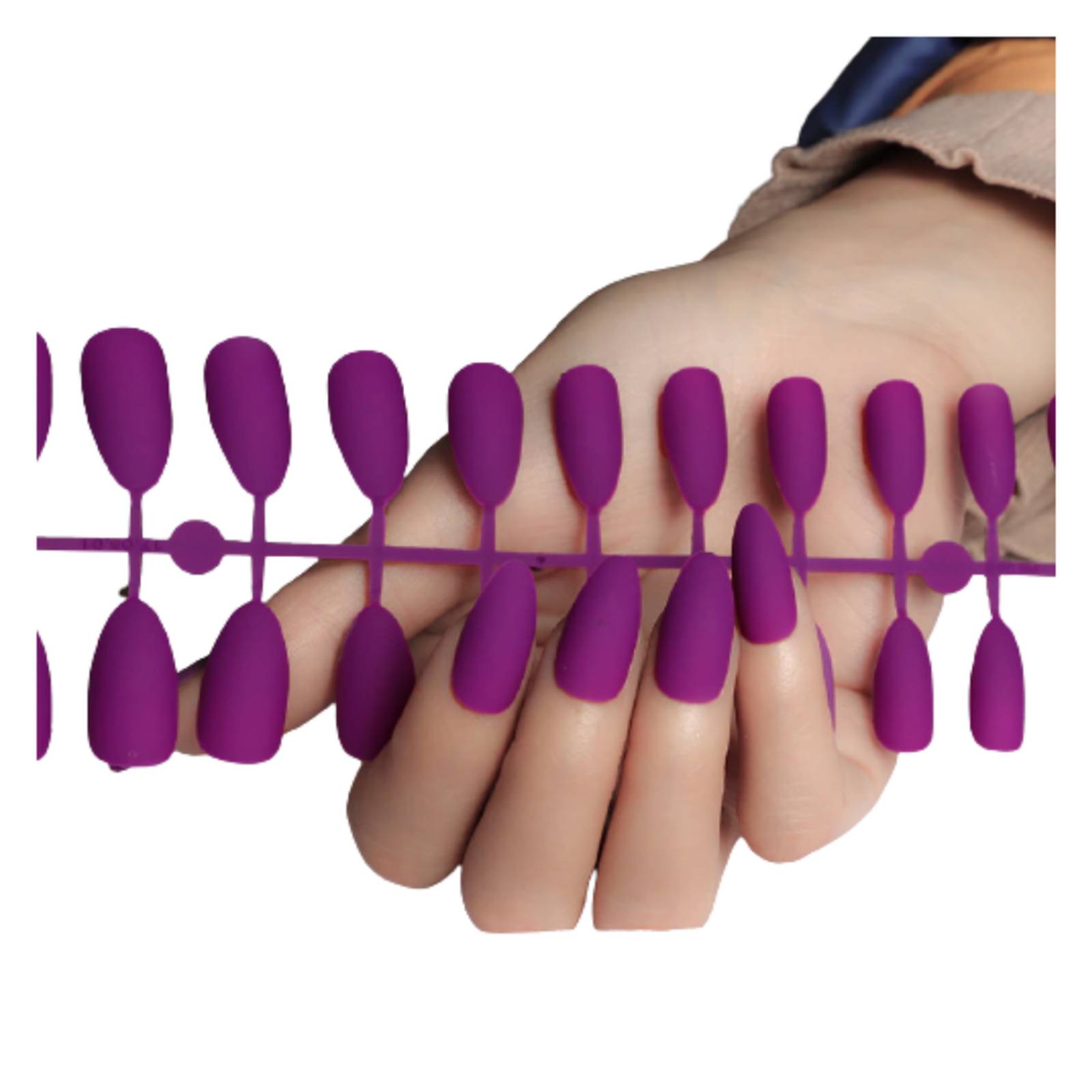 Uñas Postizas Largas Manicure Colores Mate 24 uds M-409 Multicolor