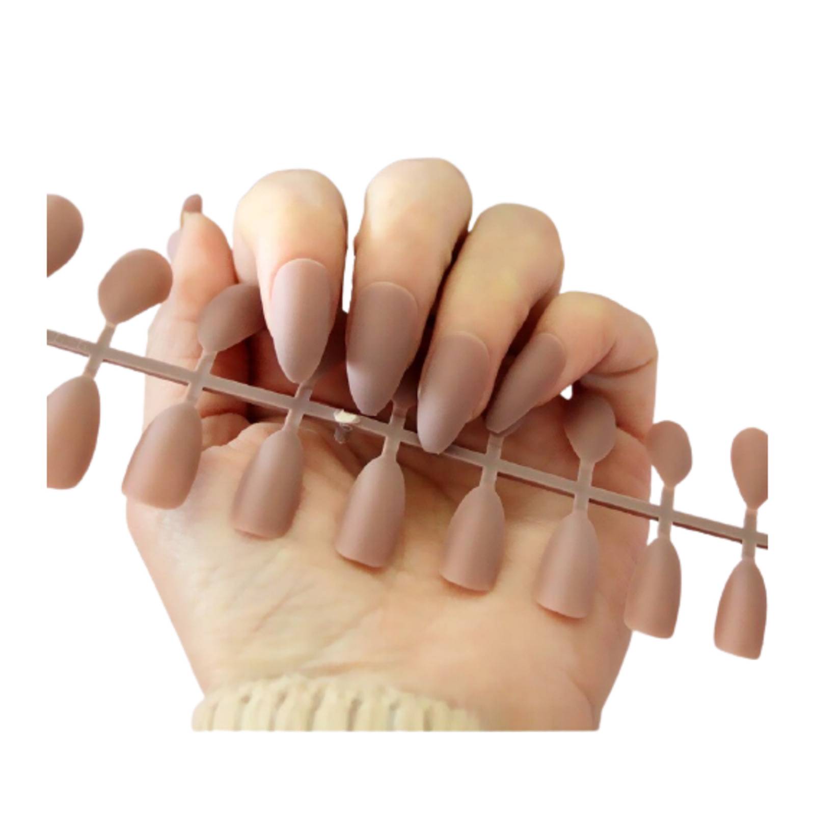 Uñas Postizas Largas Manicure Colores Mate 24 uds M-409 Multicolor