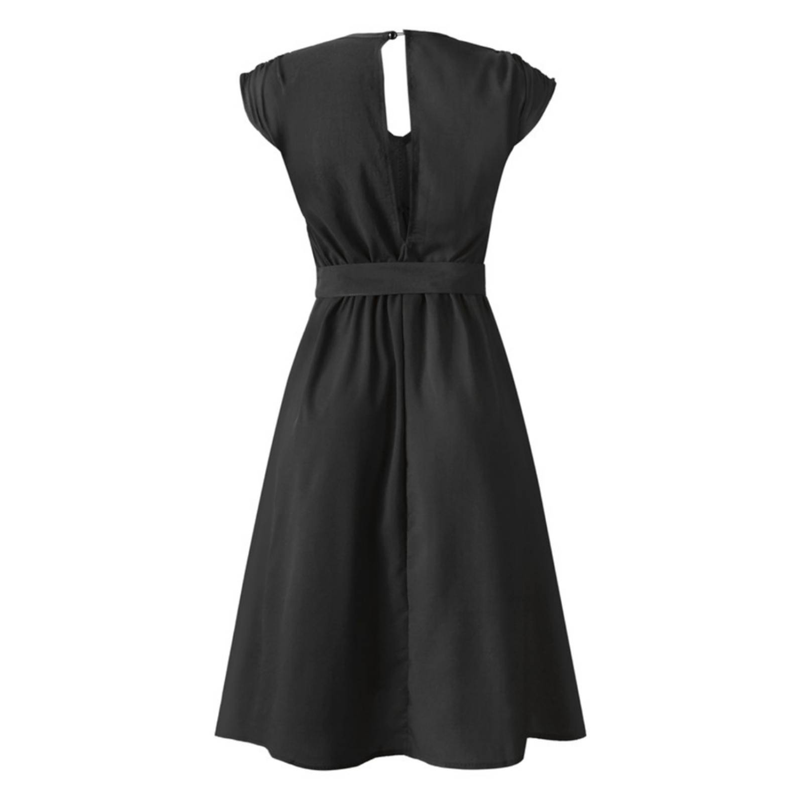Hermoso Vestido Midi Vintage Cuello V Corte Imperial Mpb-517 