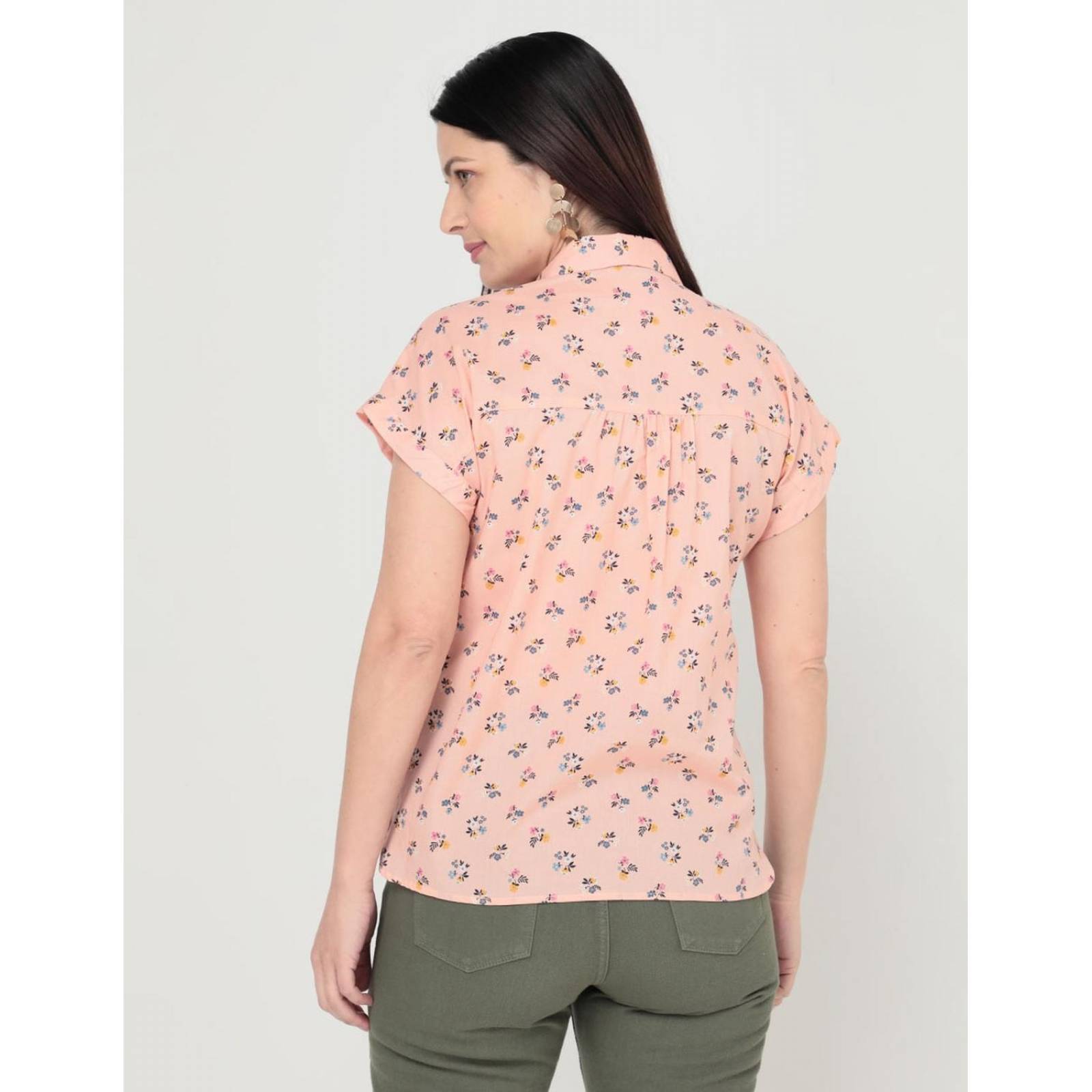 Blusa manga corta para mujer Rosa CH 