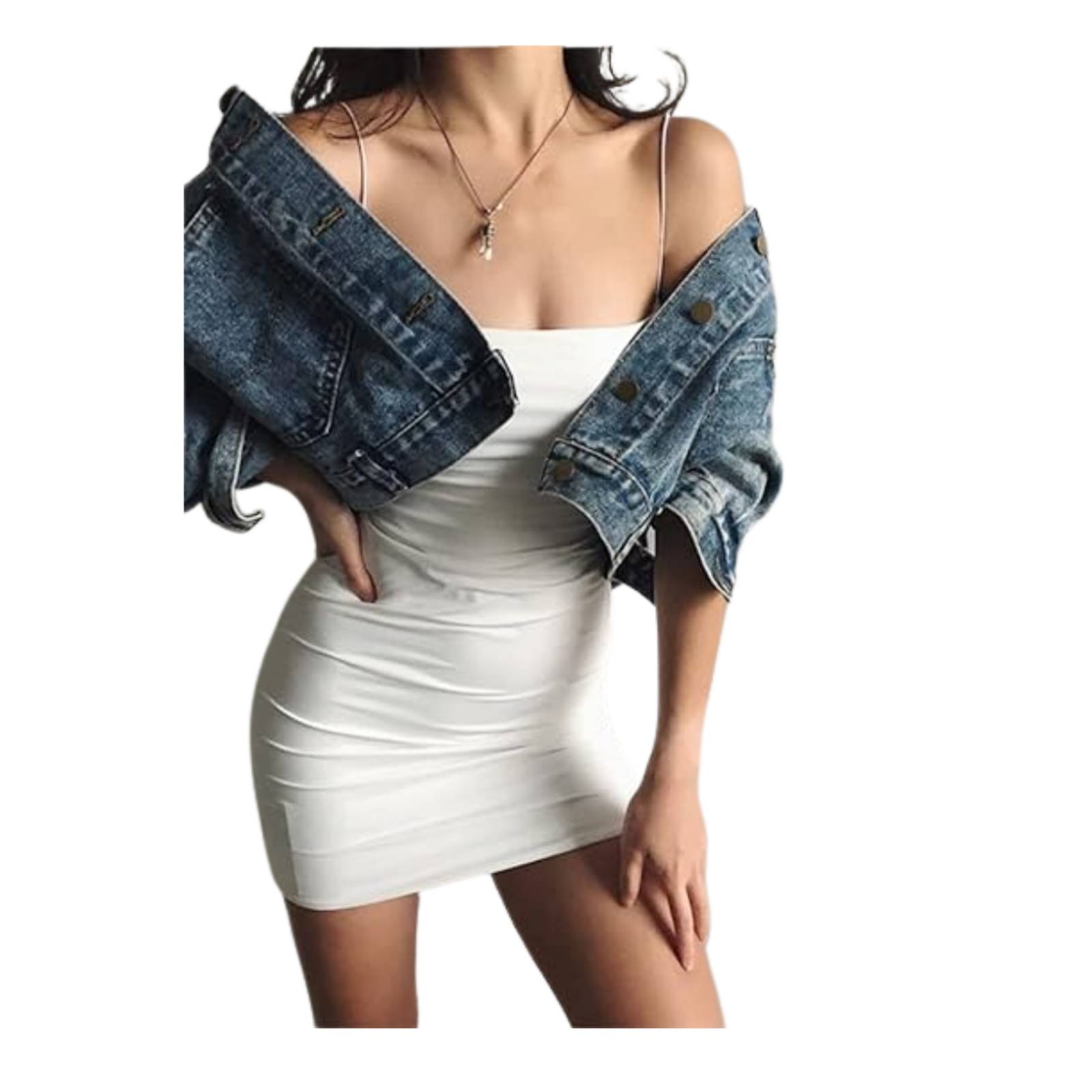 Vestido Corto Sexy Tirantes Finos Moda Dama M-166 