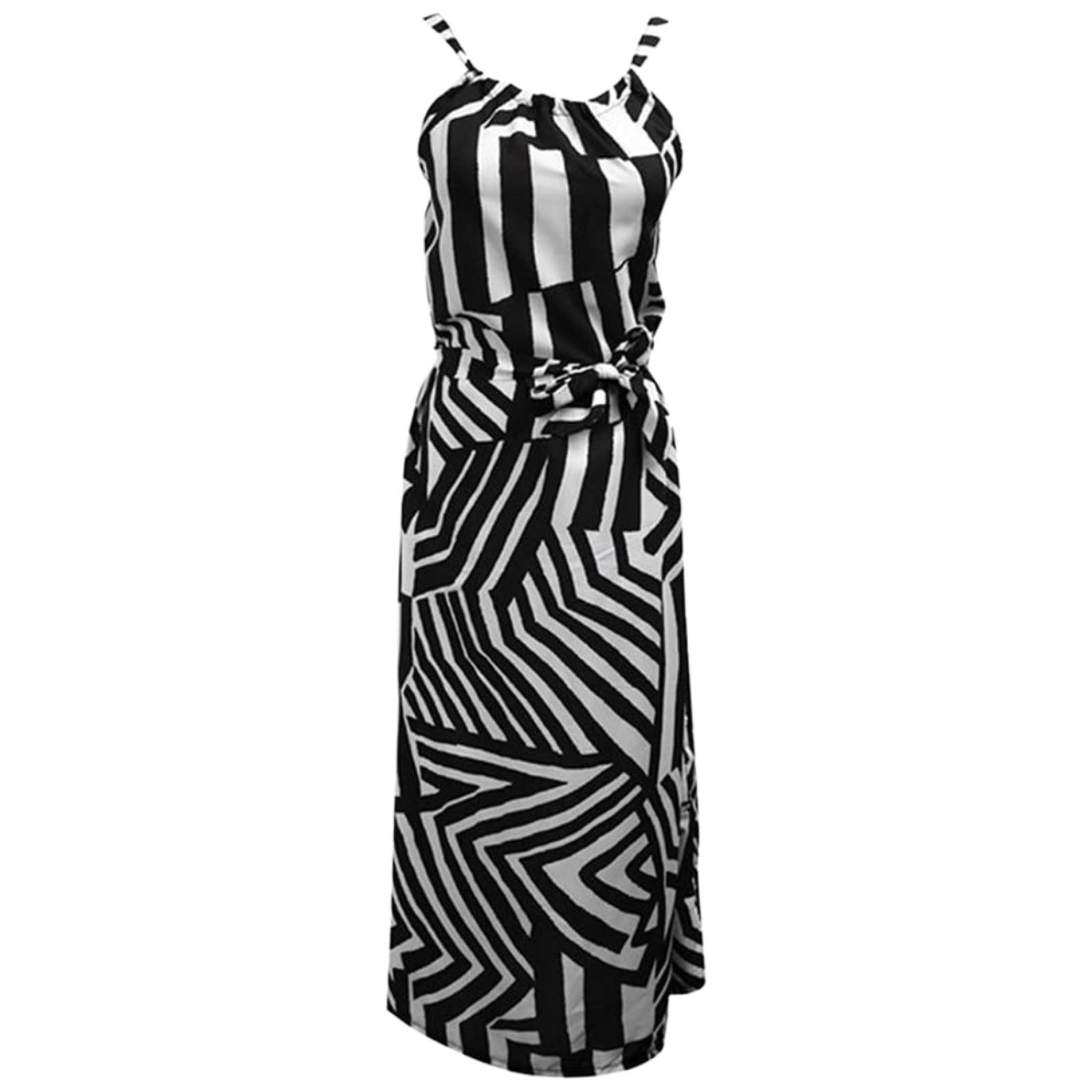 Vestido Largo Casual Rayas Para Mujer M-124 