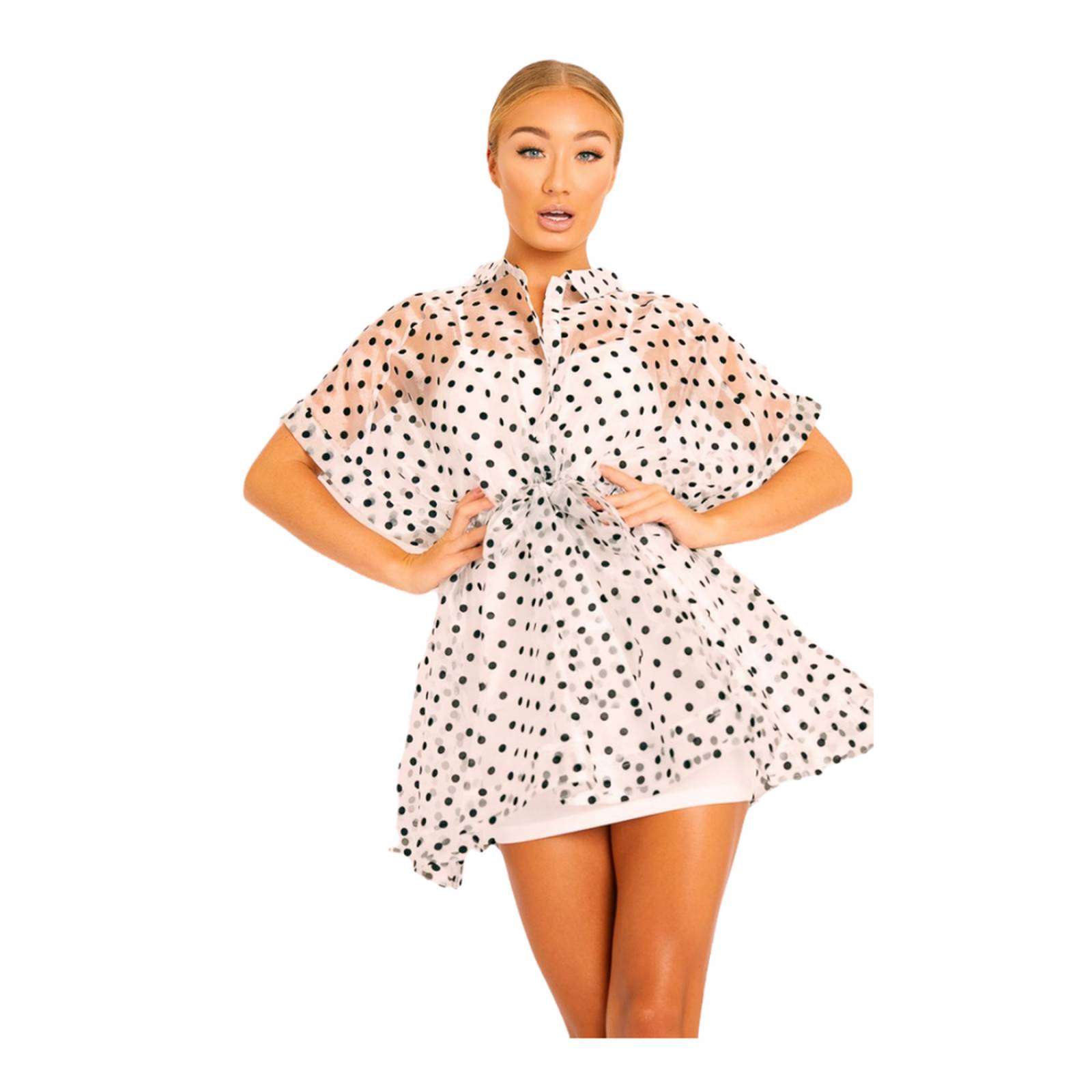 Vestido Transparente De Malla Fresca Para Mujer M-282 