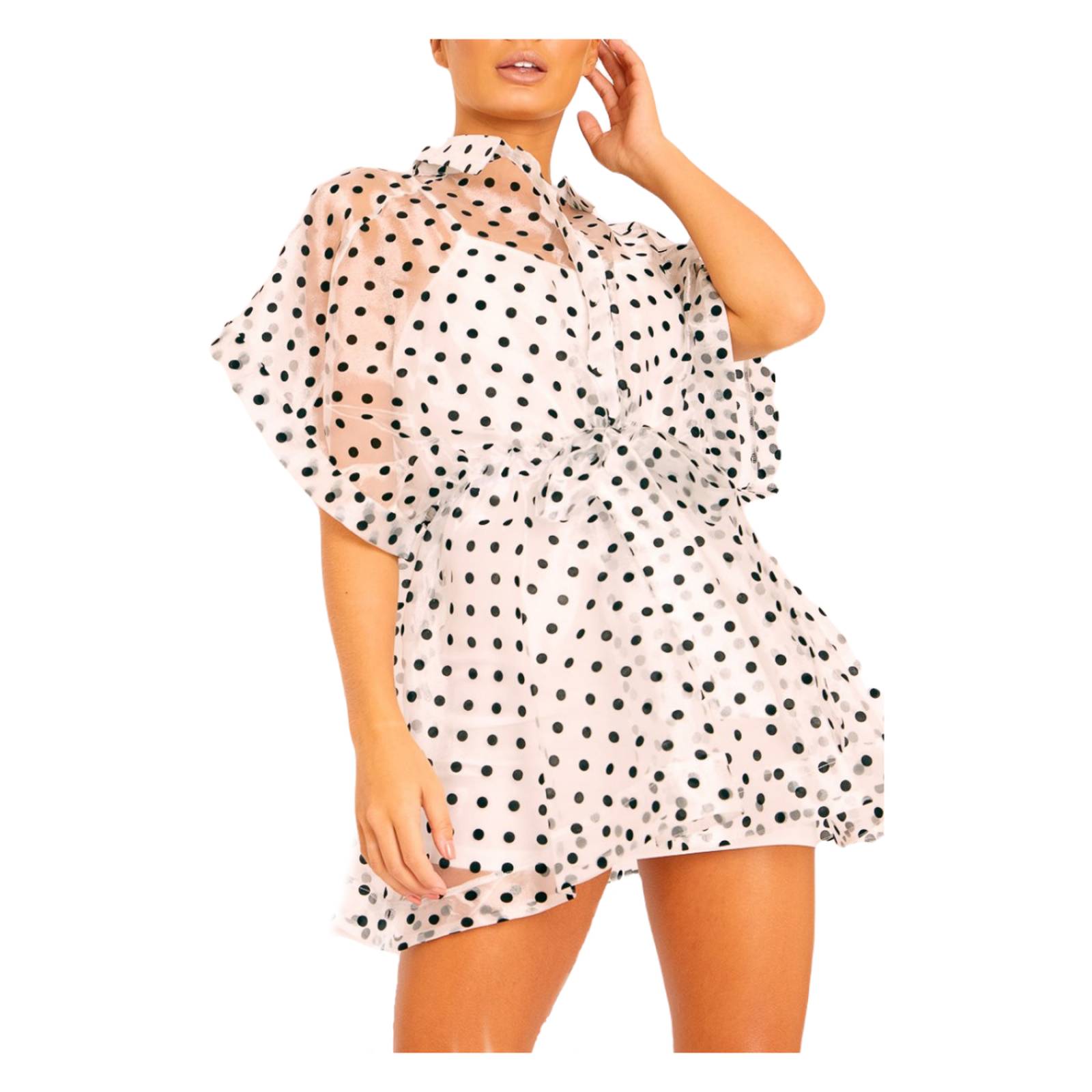 Vestido Transparente De Malla Fresca Para Mujer M-282 