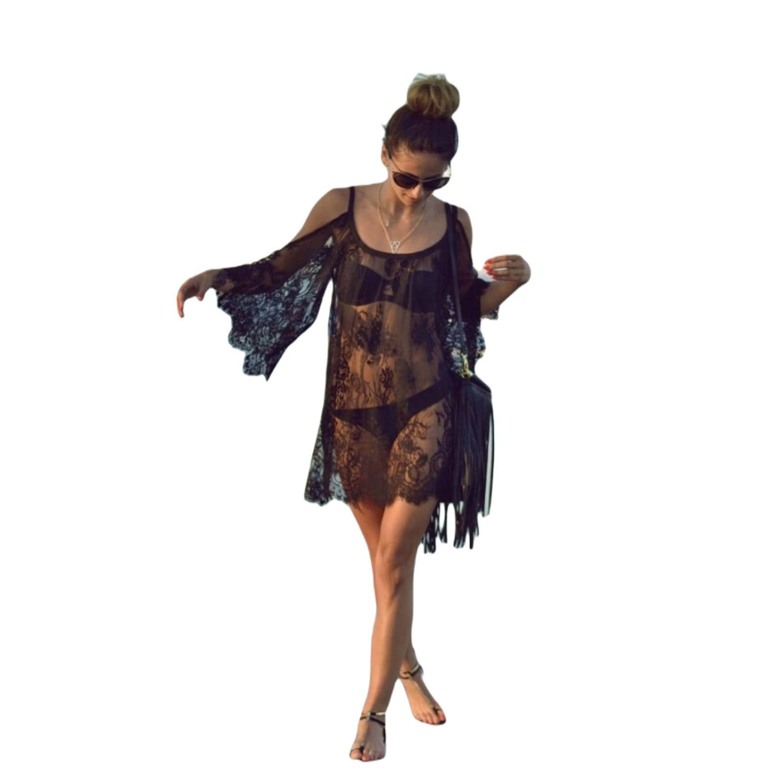 Vestido Playero De Encaje Ropa De Playa Pareo M-632 