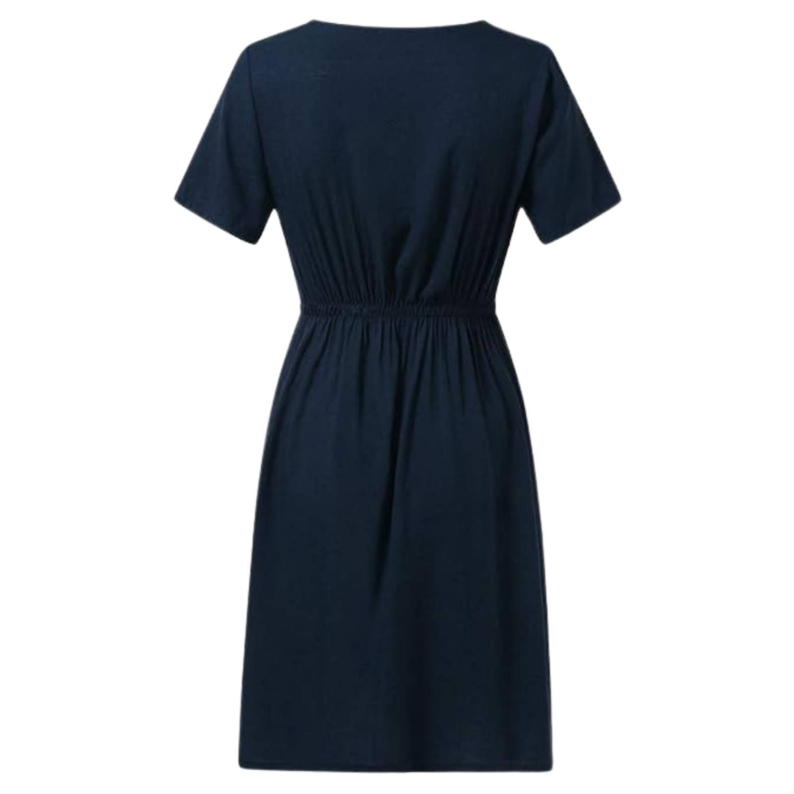 Vestido Corto Con Botones Frontales Cuello En V Para Mujer M