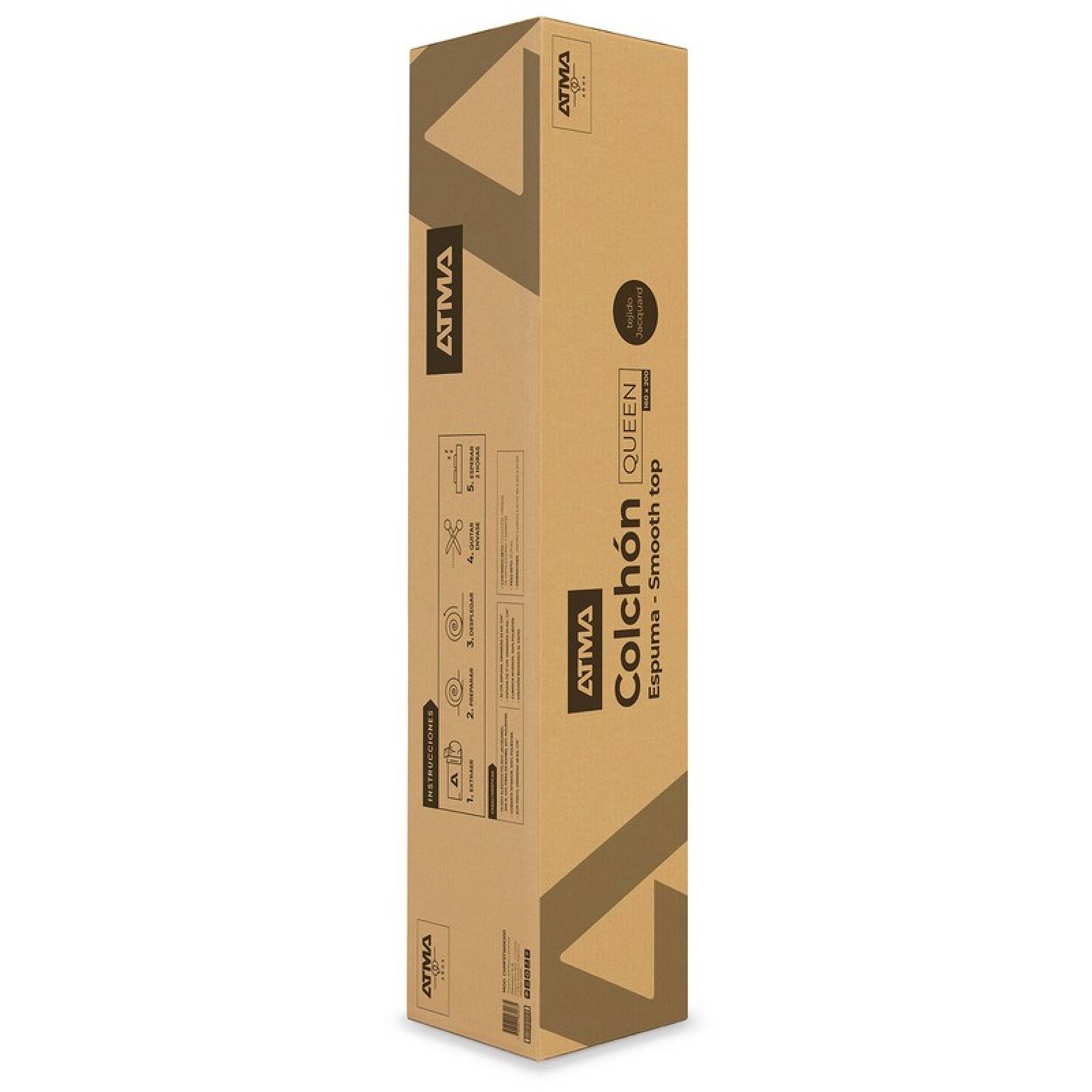 Colchón ATMA Queen Smooth Top con Pillow 150x190 Memory Foam (Semi Firme)