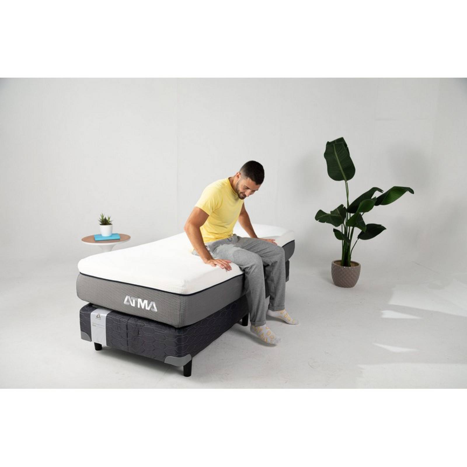 Colchón ATMA King Size Smooth Top con Pillow 190x200 Memory Foam (Semi Firme)