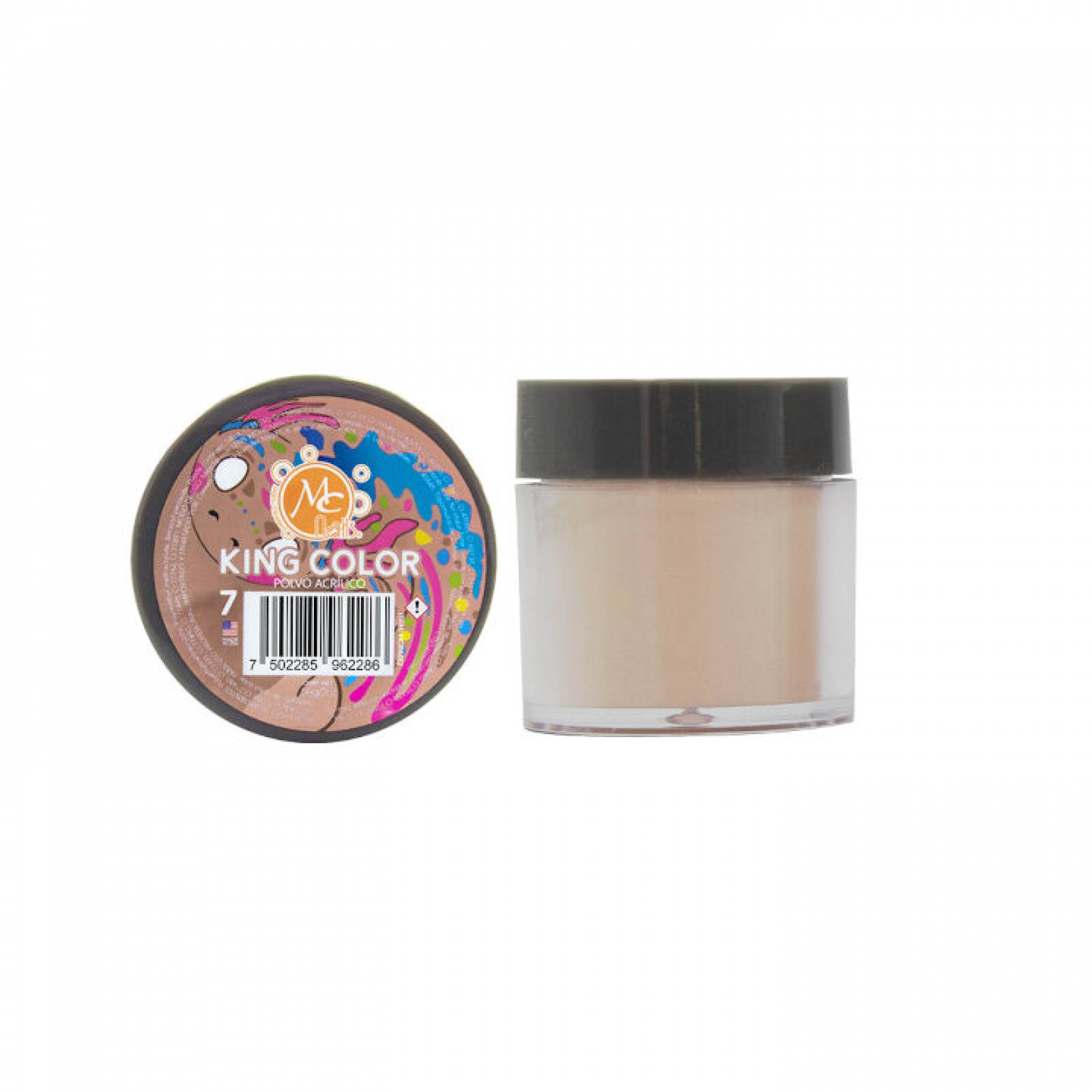 Polvo acrilico King Color maquillaje para uñas 2 oz #7