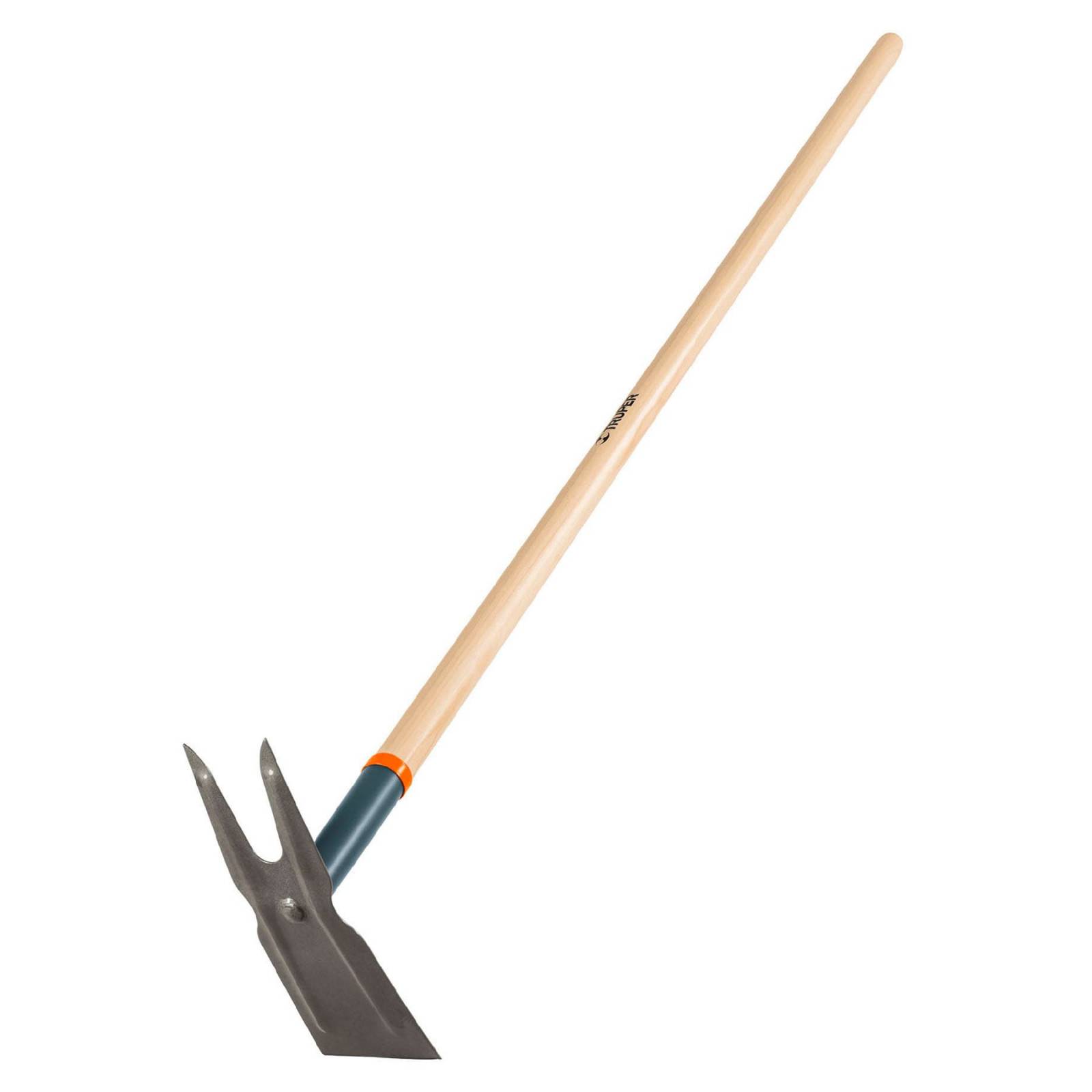 Azadon dos cuernos,mango de madera,137cm