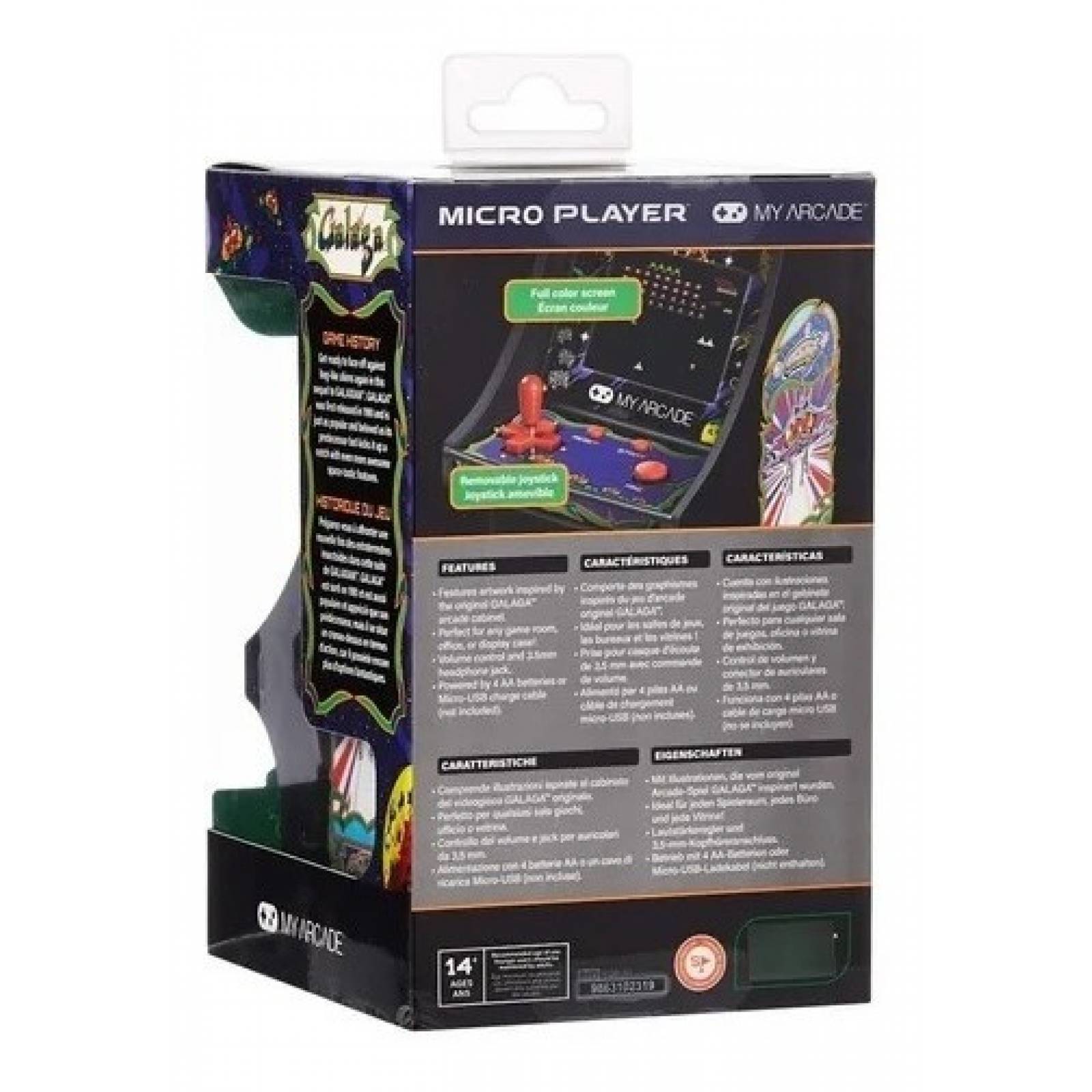 Micro Arcade Retro Con Juego Galaga Micro Maquinita Clásica