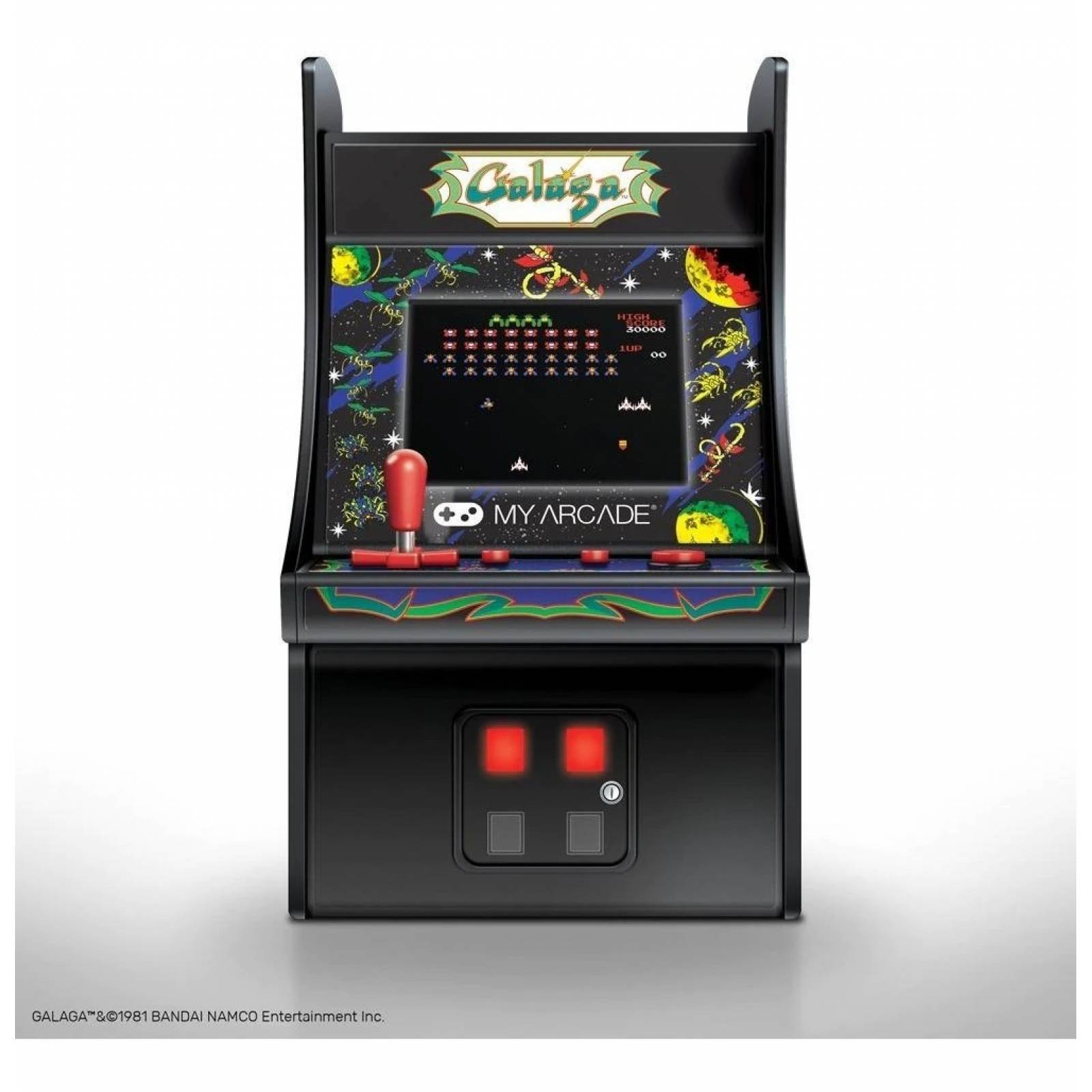 Micro Arcade Retro Con Juego Galaga Micro Maquinita Clásica
