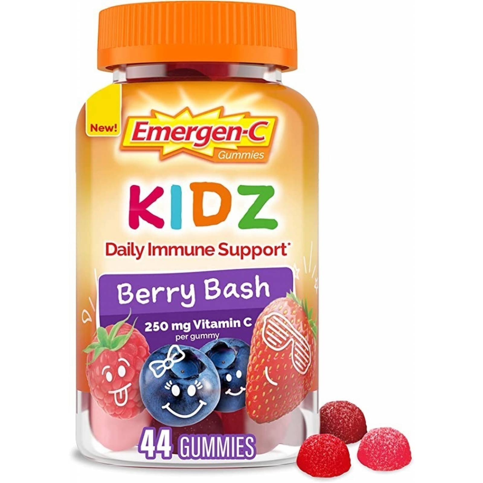 Gomitas Apoyo Inmunitario Emergen c Kidz Berry Bash 44 Pzas