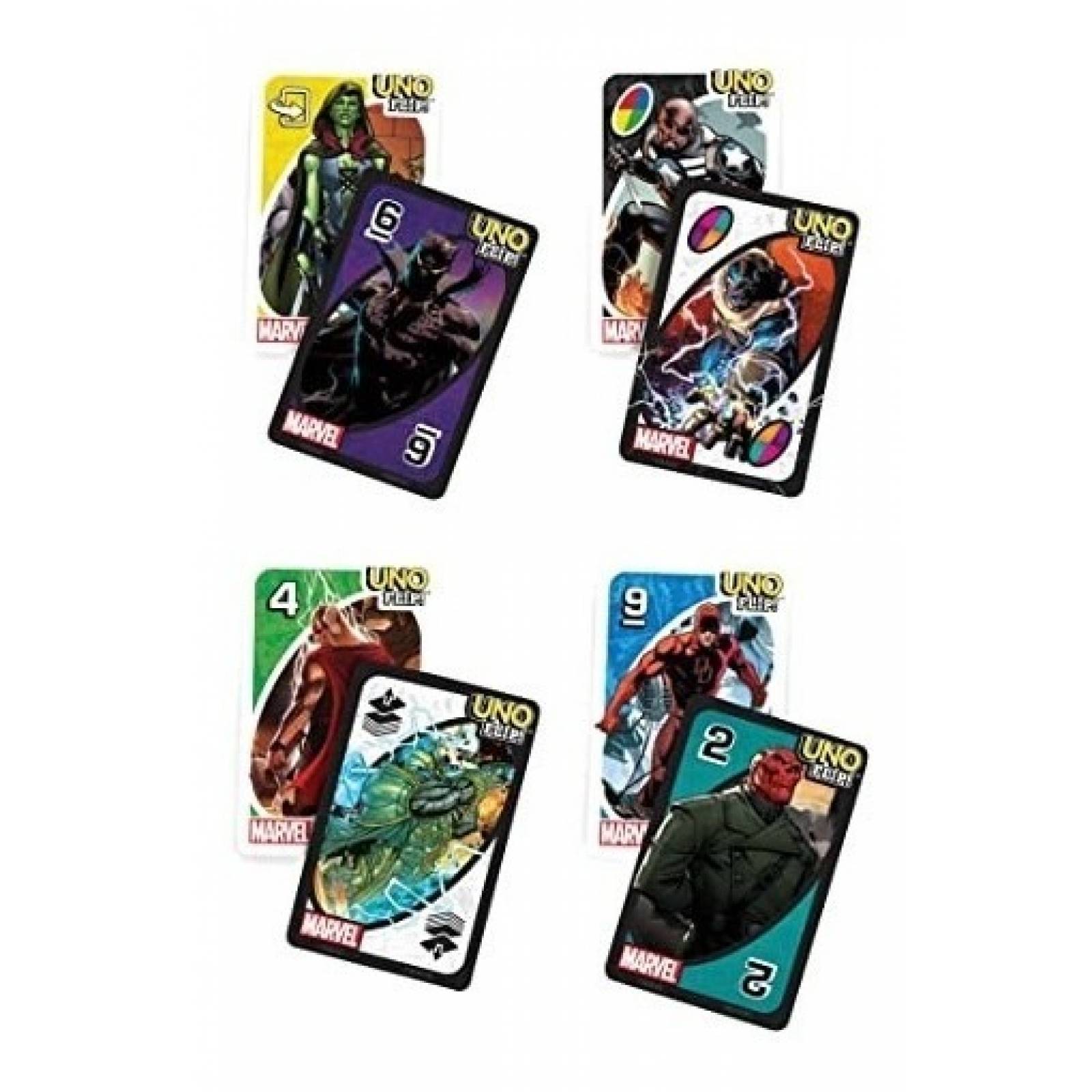 Juego De Cartas Uno Marvel Super Heroes O Villanos