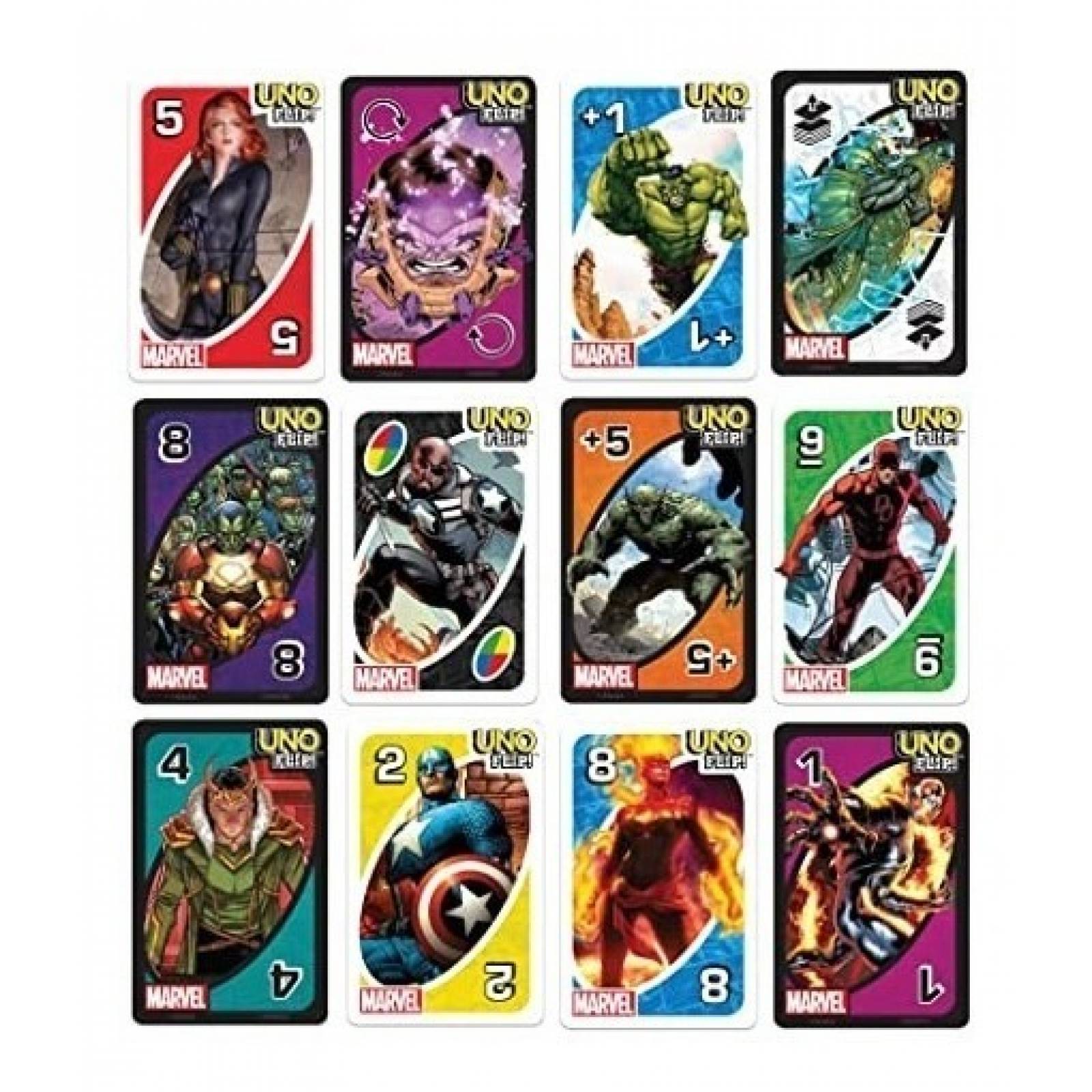 Juego De Cartas Uno Marvel Super Heroes O Villanos