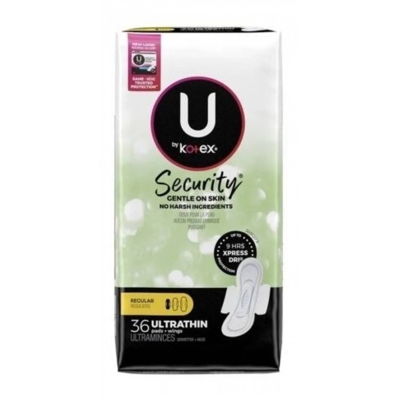 Toallas Femeninas Kotex Security Xpress Ultrathin 36 Pzas