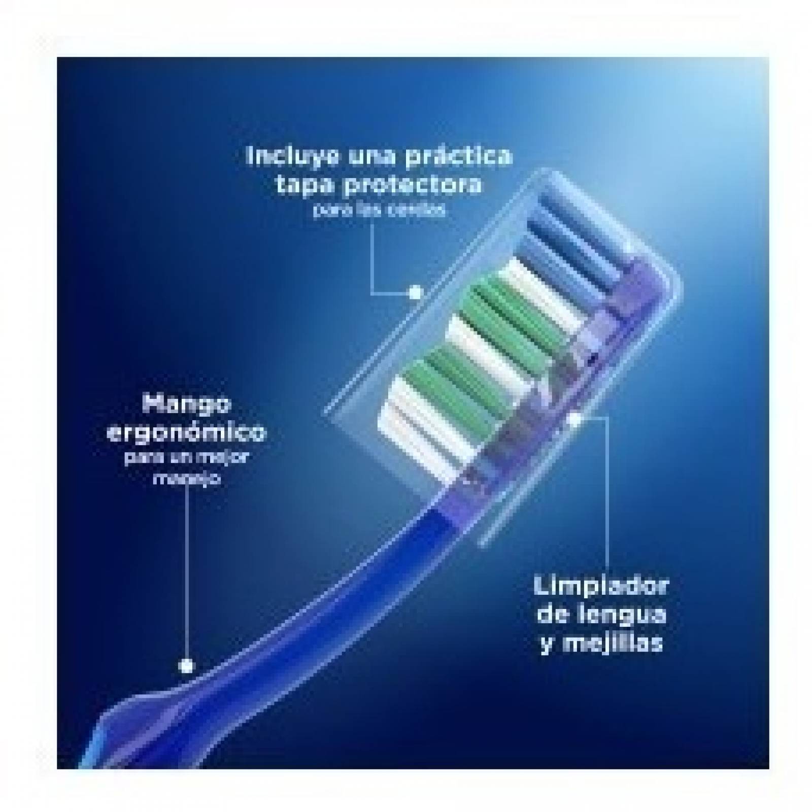 Cepillo De Dientes Oral B 1 2 3 Clean Medio 2 Piezas