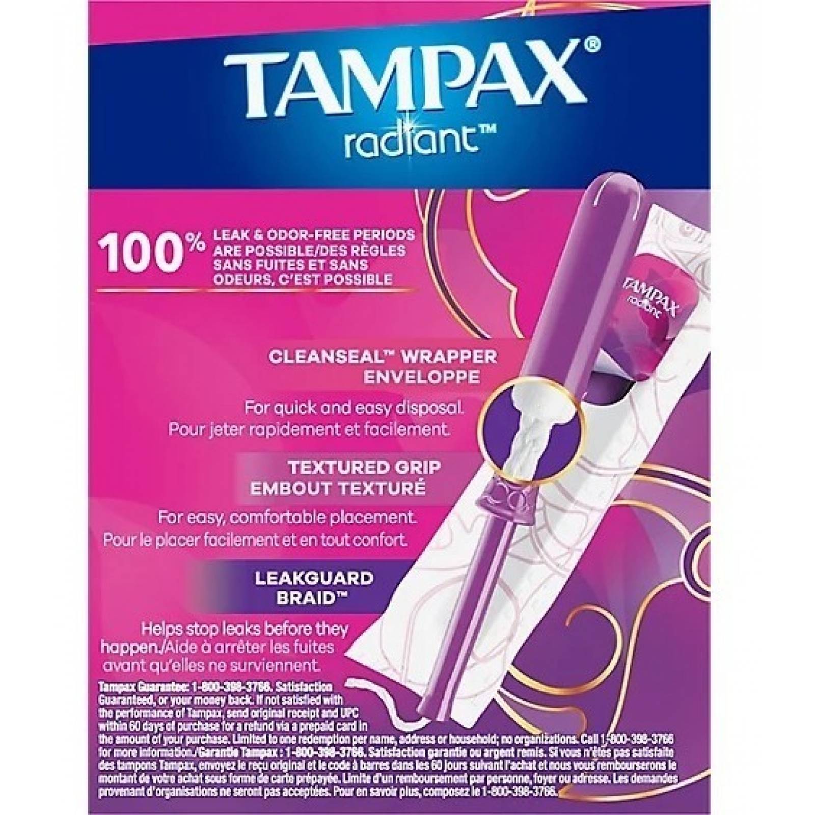 Tampones Tampax Radiant Super Absorventes 14 Piezas