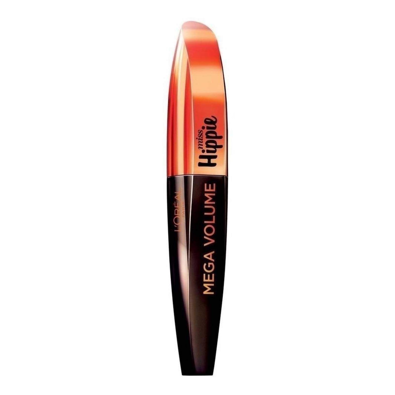 Máscara De Pestañas L'oréal Paris Mega Volume Miss Hippie Waterproof 84ml Color Black