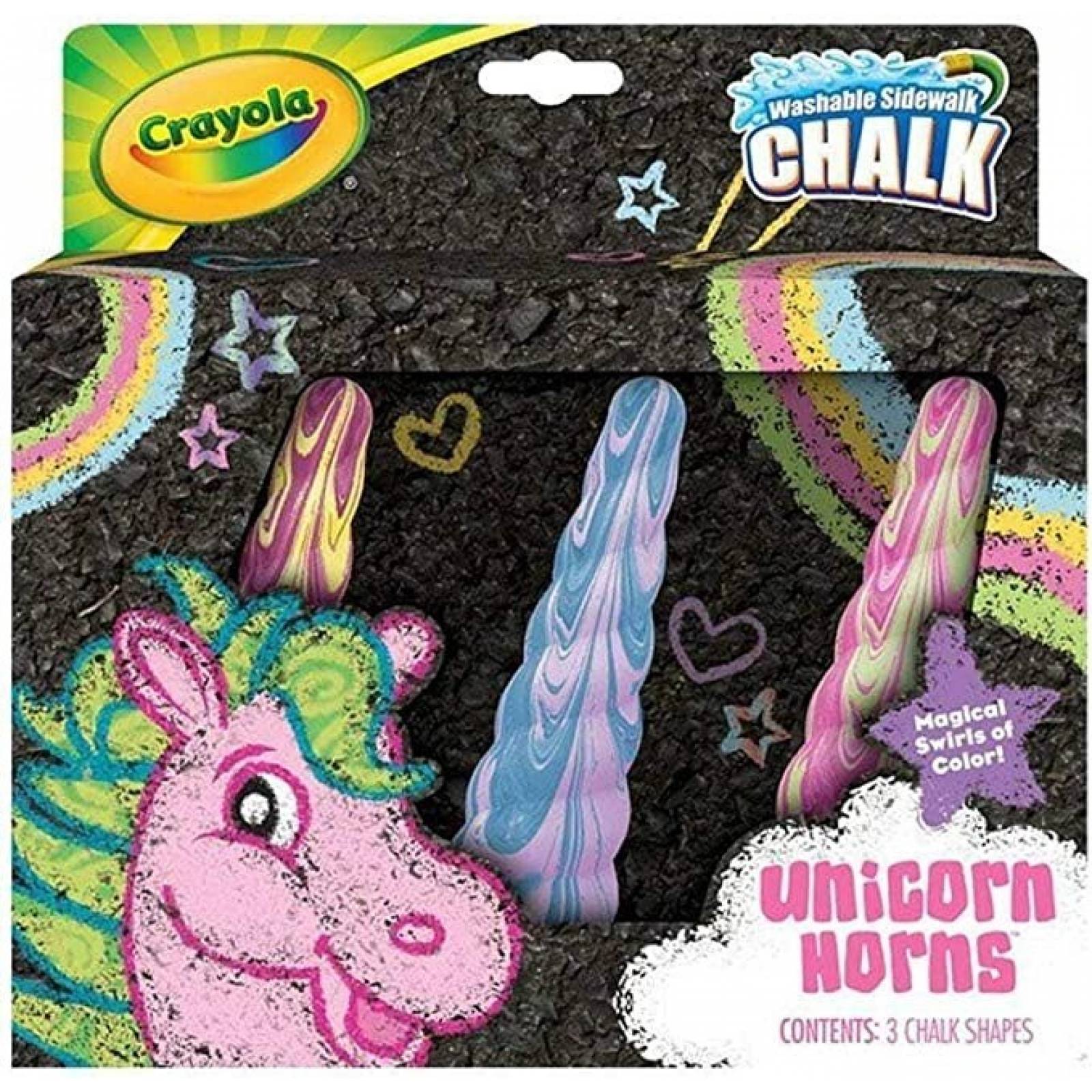Crayola Unicornio Rainbow Sidewalk Tiza 3 Unidades