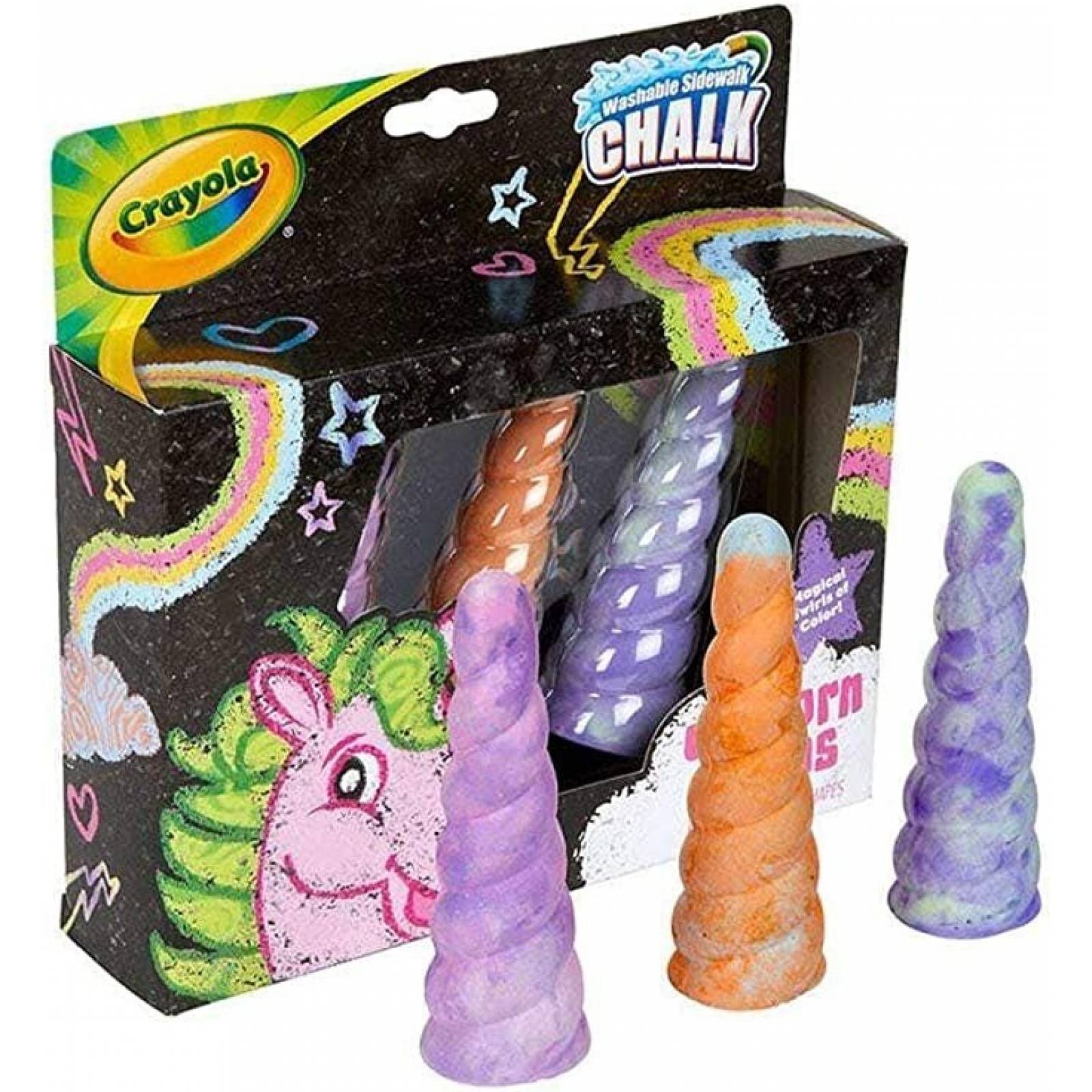 Crayola Unicornio Rainbow Sidewalk Tiza 3 Unidades